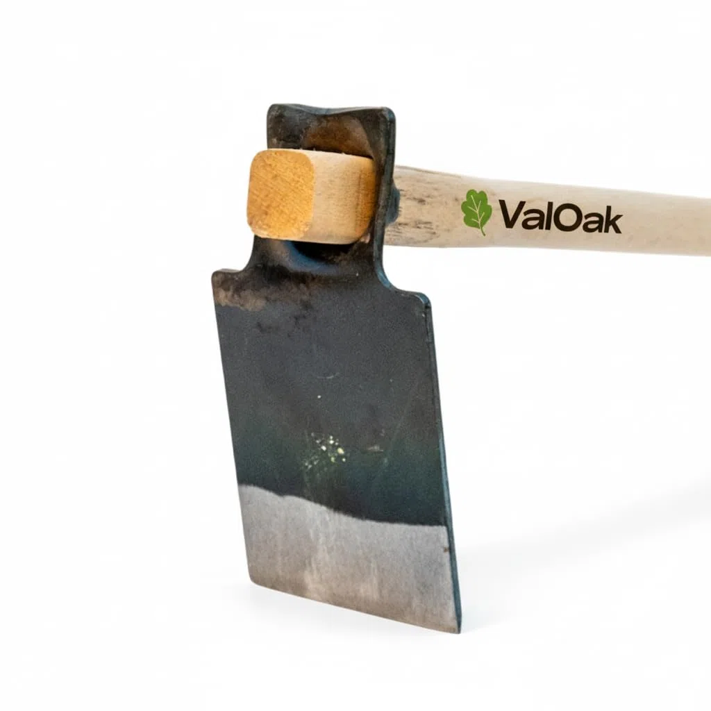 Valoak Zappa Tipo Bellota da Giardinaggio | Manico in Legno di Faggio da 110 cm | Lama in Acciaio da 14x11 cm | Made in Italy