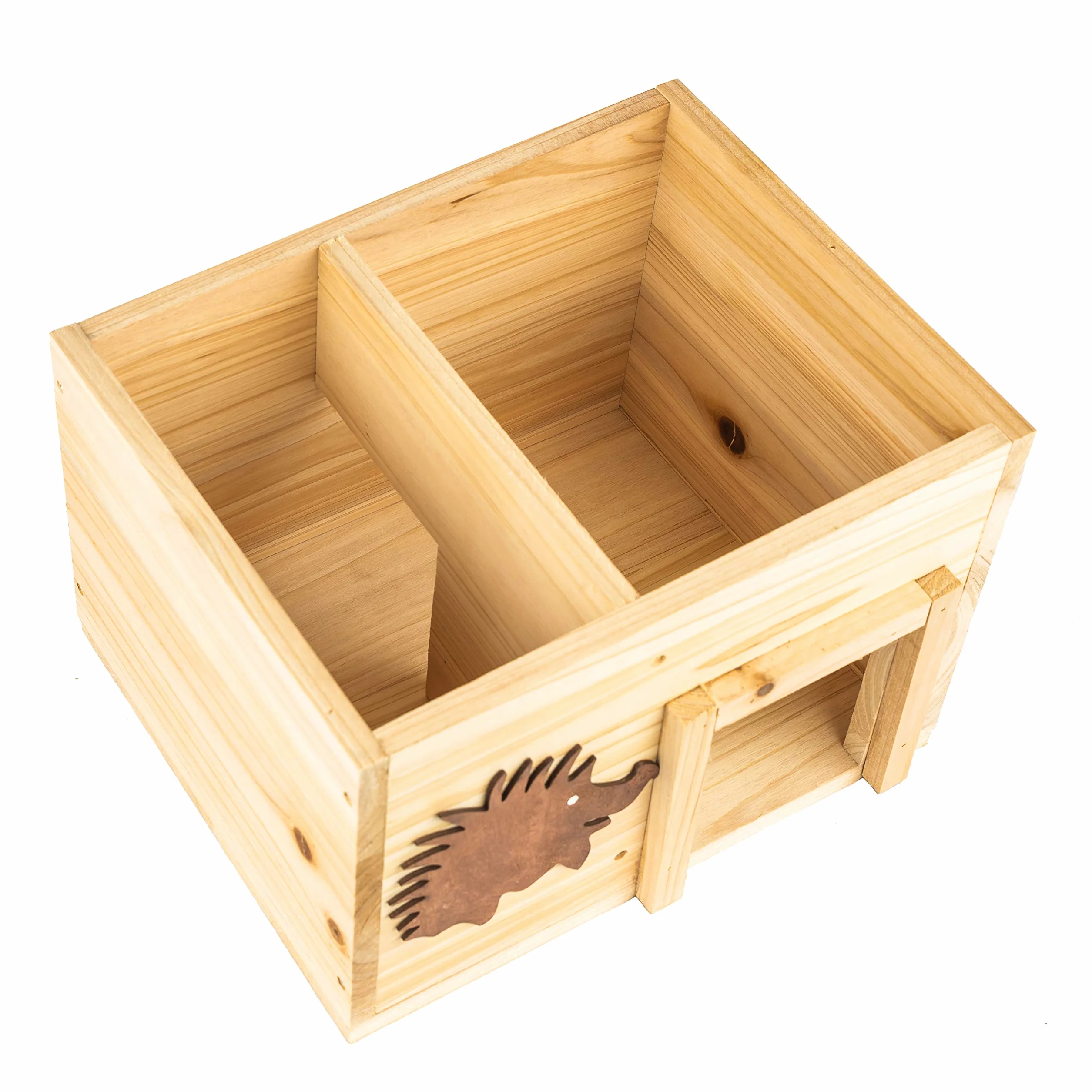 Casa per Ricci, in Legno, Rifugio per Ricci, Hotel per Ricci, Alloggio Invernale e Protezione per Ricci, incl. Tetto Rimovibile, ca. 32x26x22 cm