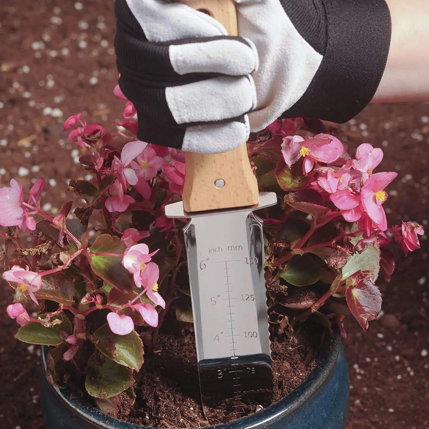 Nisaku Hori Hori trapiantatore da giardino in acciaio inox Made in Japan