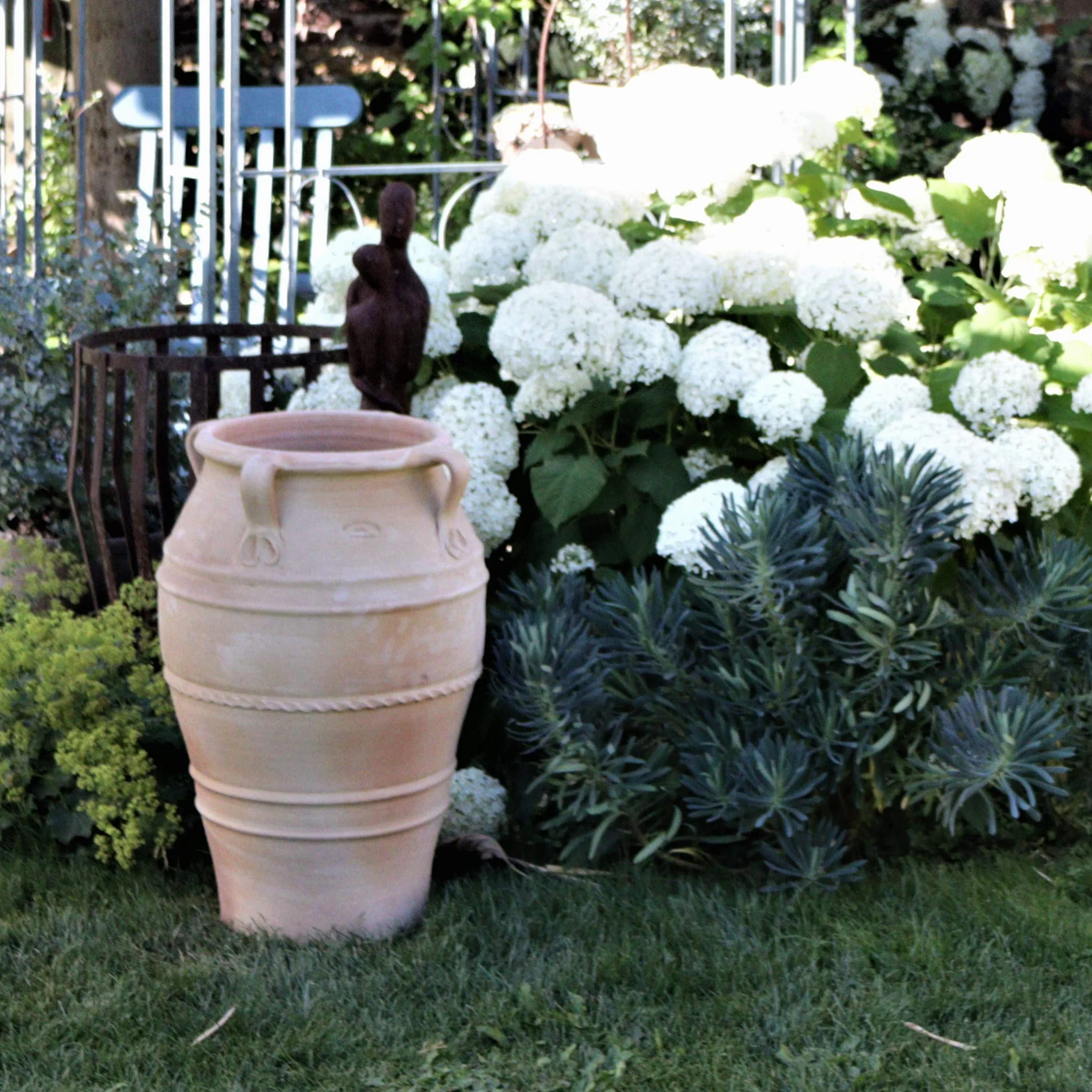 Palatina Werkstatt Esclusiva anfora in terracotta, 70 cm, 100% fatto a mano, bellezza inconfondibile per il vostro giardino e interni