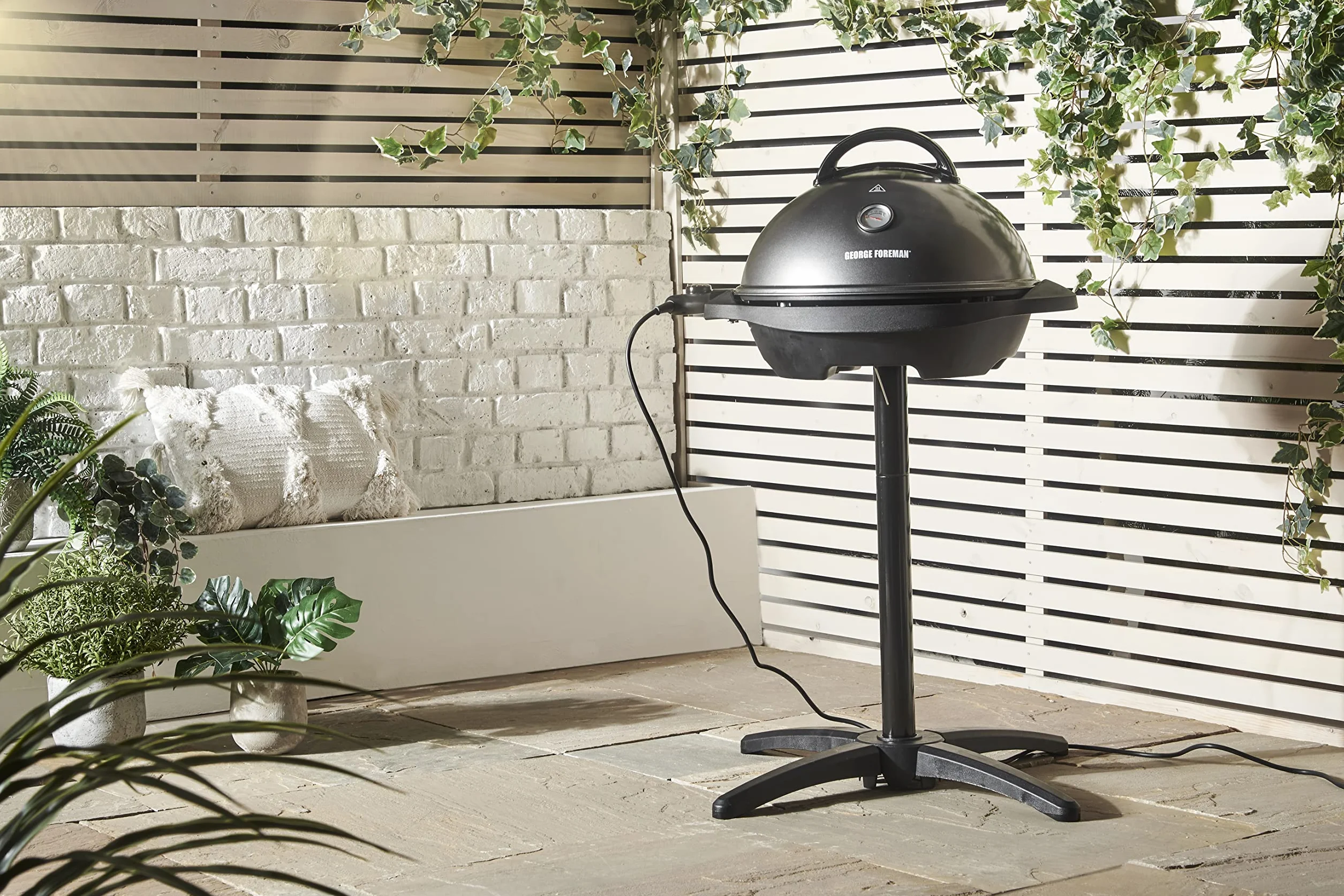 George Foreman Grill Elettrico 2 in 1 2400 W Ø44,5 cm Tavolo Pedistallo