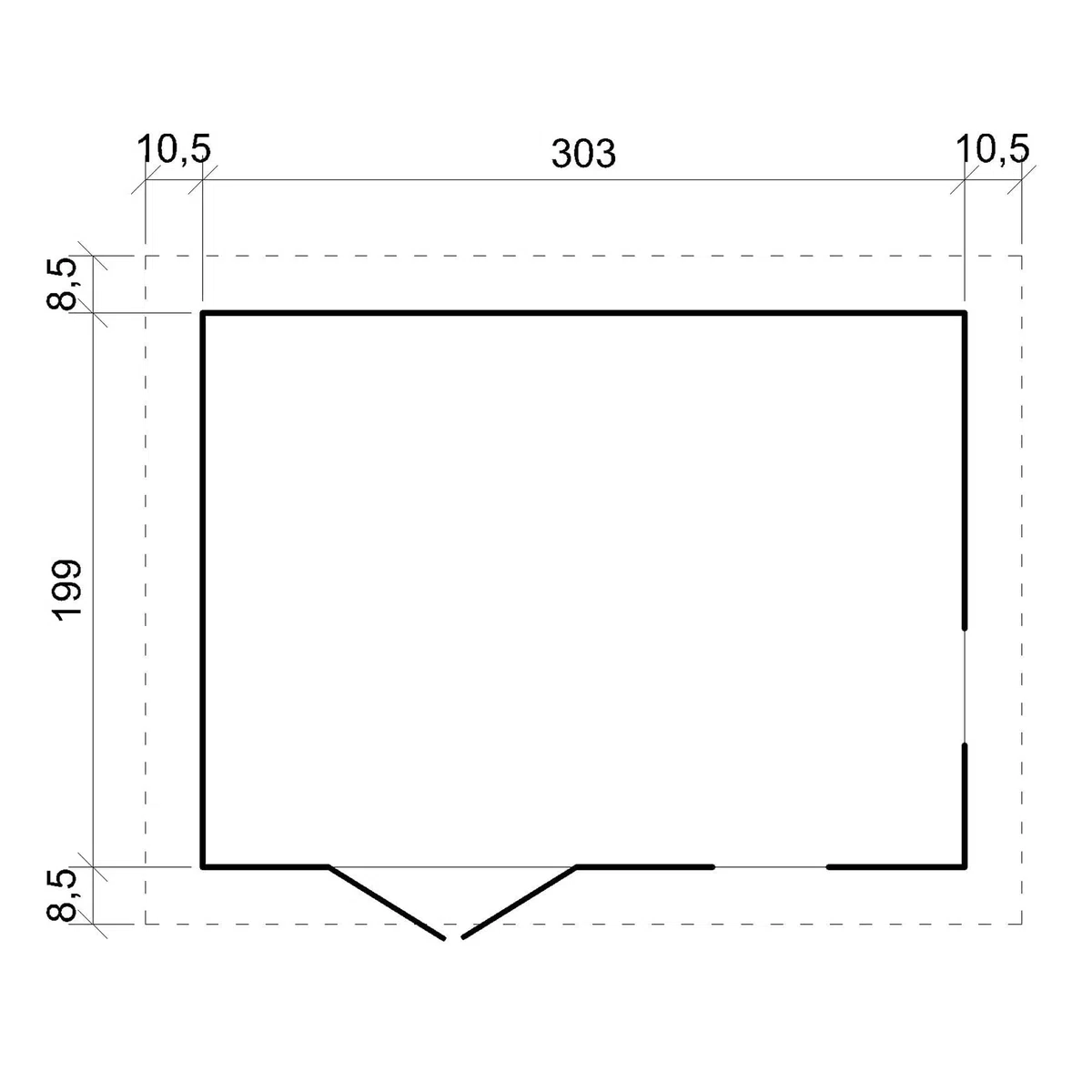 Casa da giardino in legno naturale CON PAVIMENTO IMPREGNATO A226x216x324 cm/6 m²- Magazzino esterno con finestre - Capanno da giardino - Bici, Deposito attrezzi e rimessa TIMBELA M334+M334G