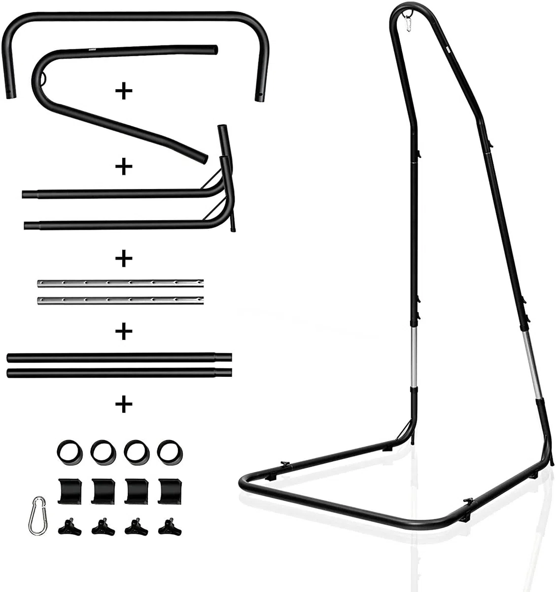 GIANTEX Supporto per Sedia Sospesa con Altezza Regolabile 200-240 cm, Sostegno per Amaca in Acciaio per Neonato, Portata Max 150 kg (senza sedia a sospensione)