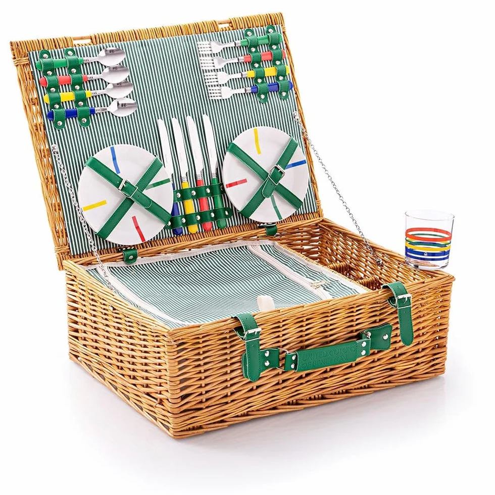 UNITED COLORS OF BENETTON Cestino Picnic 4 persone 54x42x20 cm ceramica