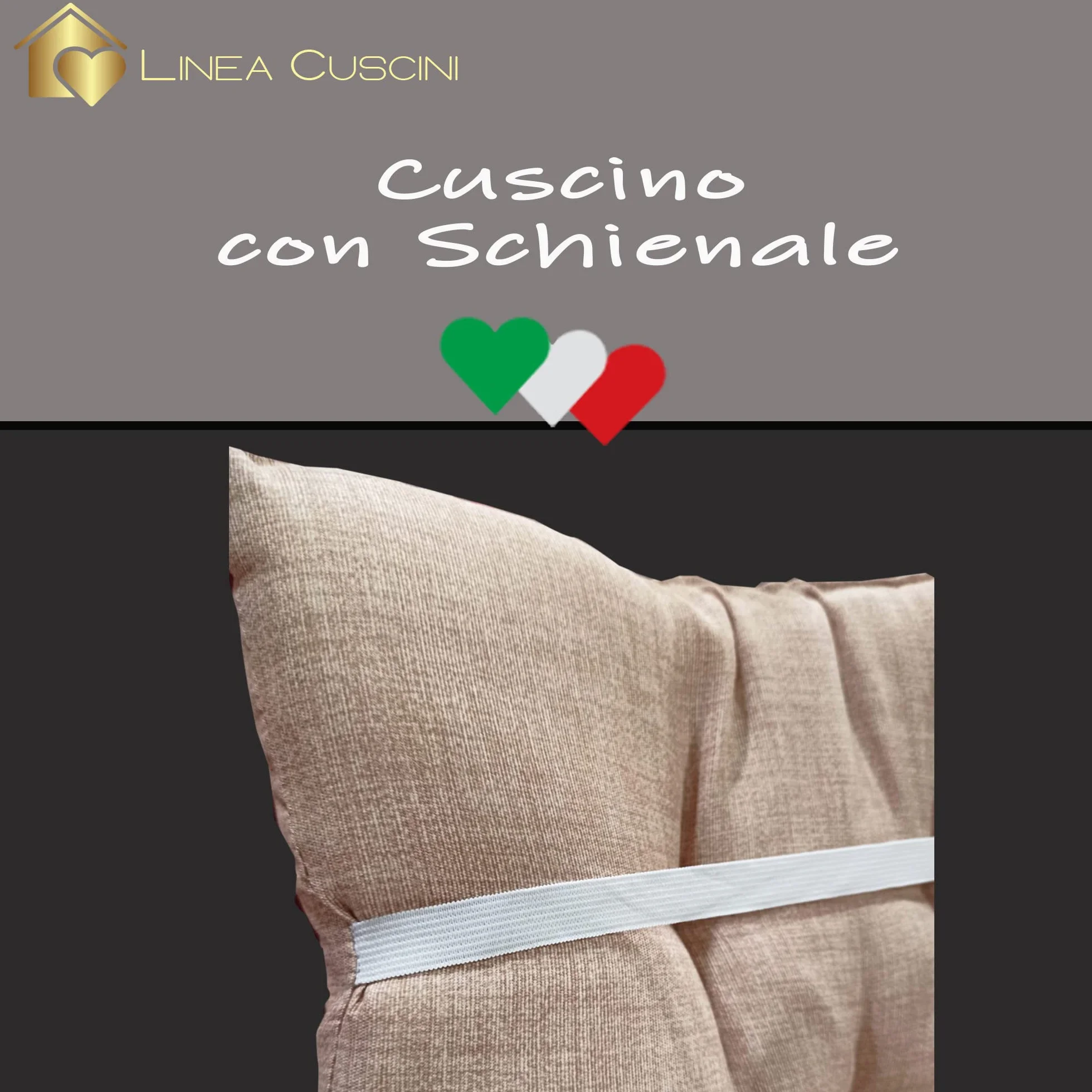 Home Tresor - Set Cuscini per Sedie con Schienale, Cuscini per Sedie da Interno, Esterno, Cucina, Giardino Cuscini Coprisedia Imbottiti 6 cm. con Schienale 4 Pezzi (Beige)