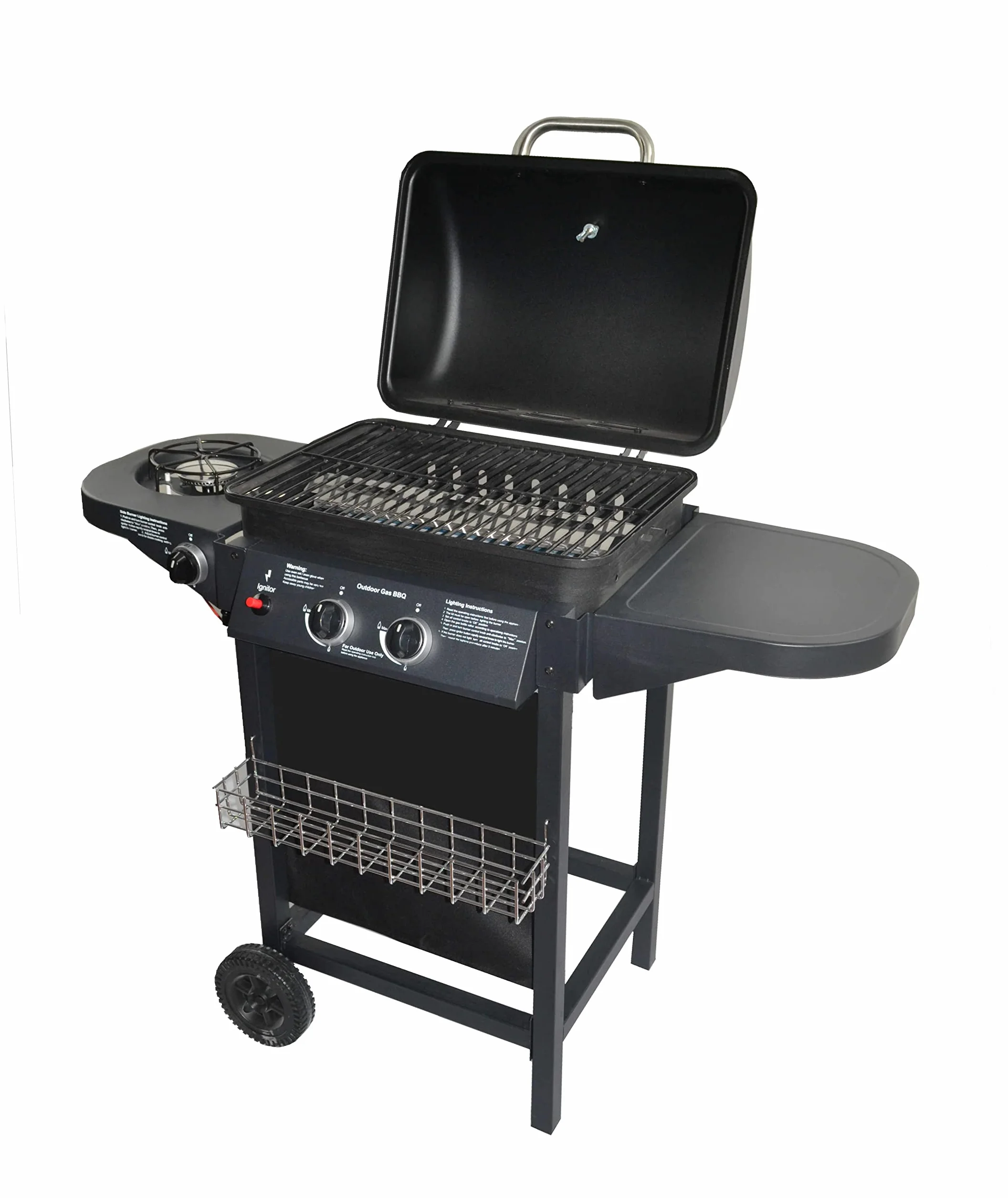 Barbecue a gas 2 bruciatori compatti 8,7 kW acciaio