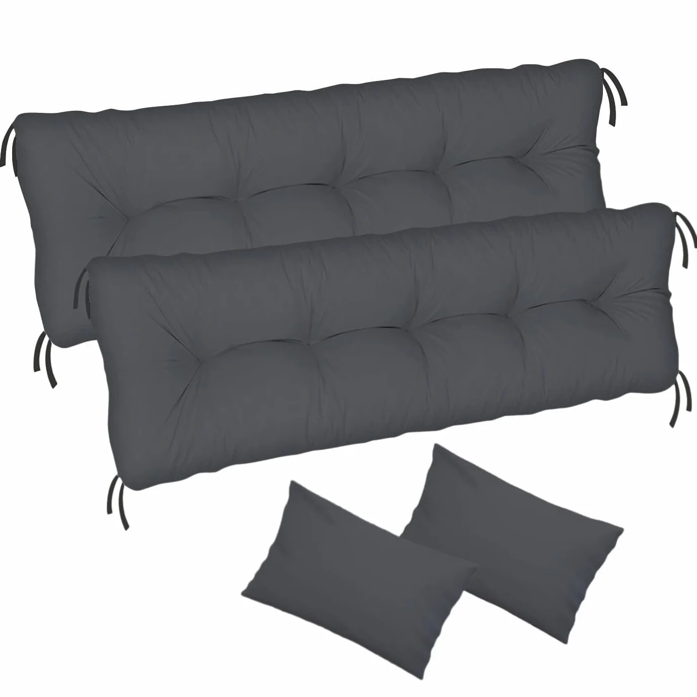 Cuscino per panca da giardino impermeabile 150x50x50 cm Beige