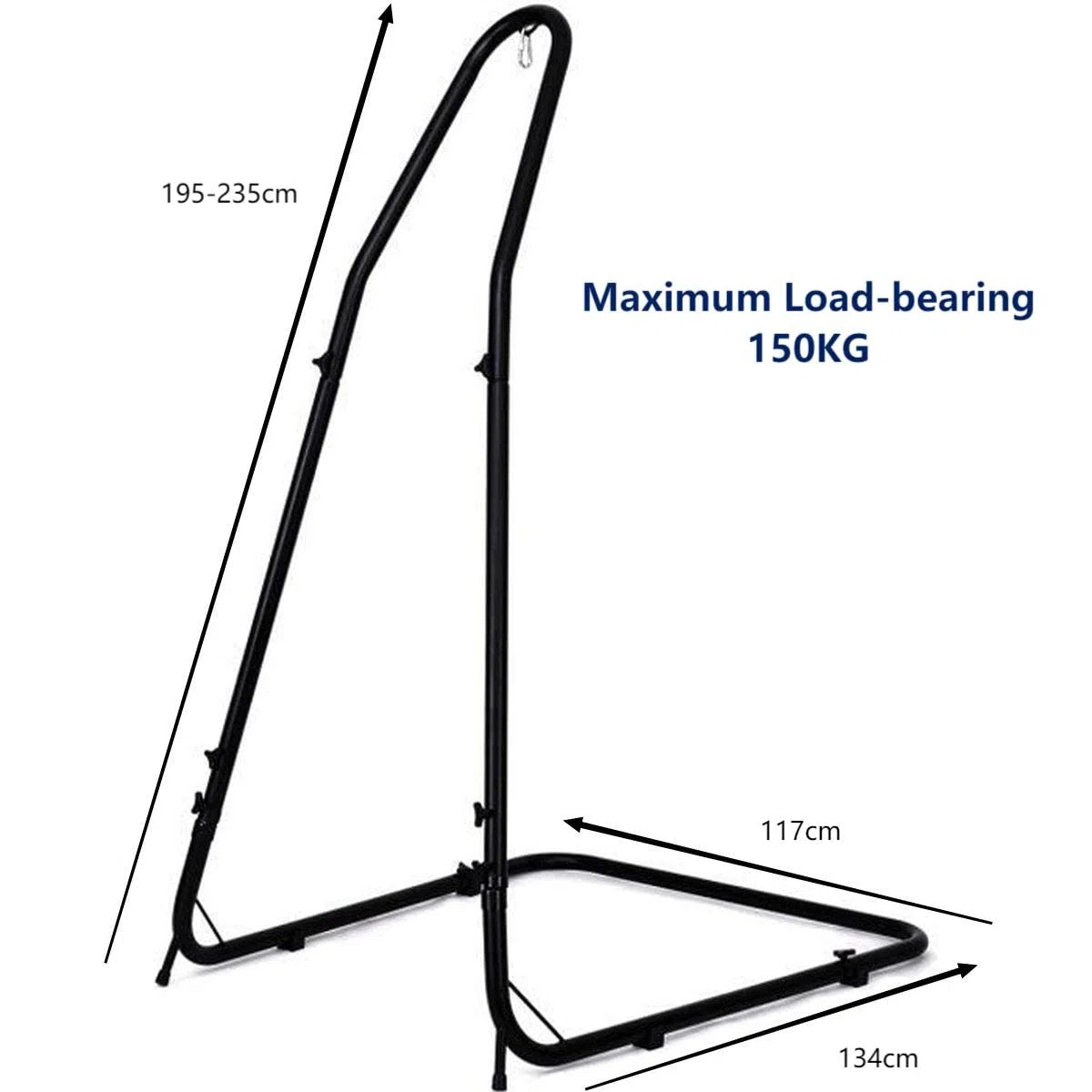 GIANTEX Supporto per Sedia Sospesa con Altezza Regolabile 200-240 cm, Sostegno per Amaca in Acciaio per Neonato, Portata Max 150 kg (senza sedia a sospensione)