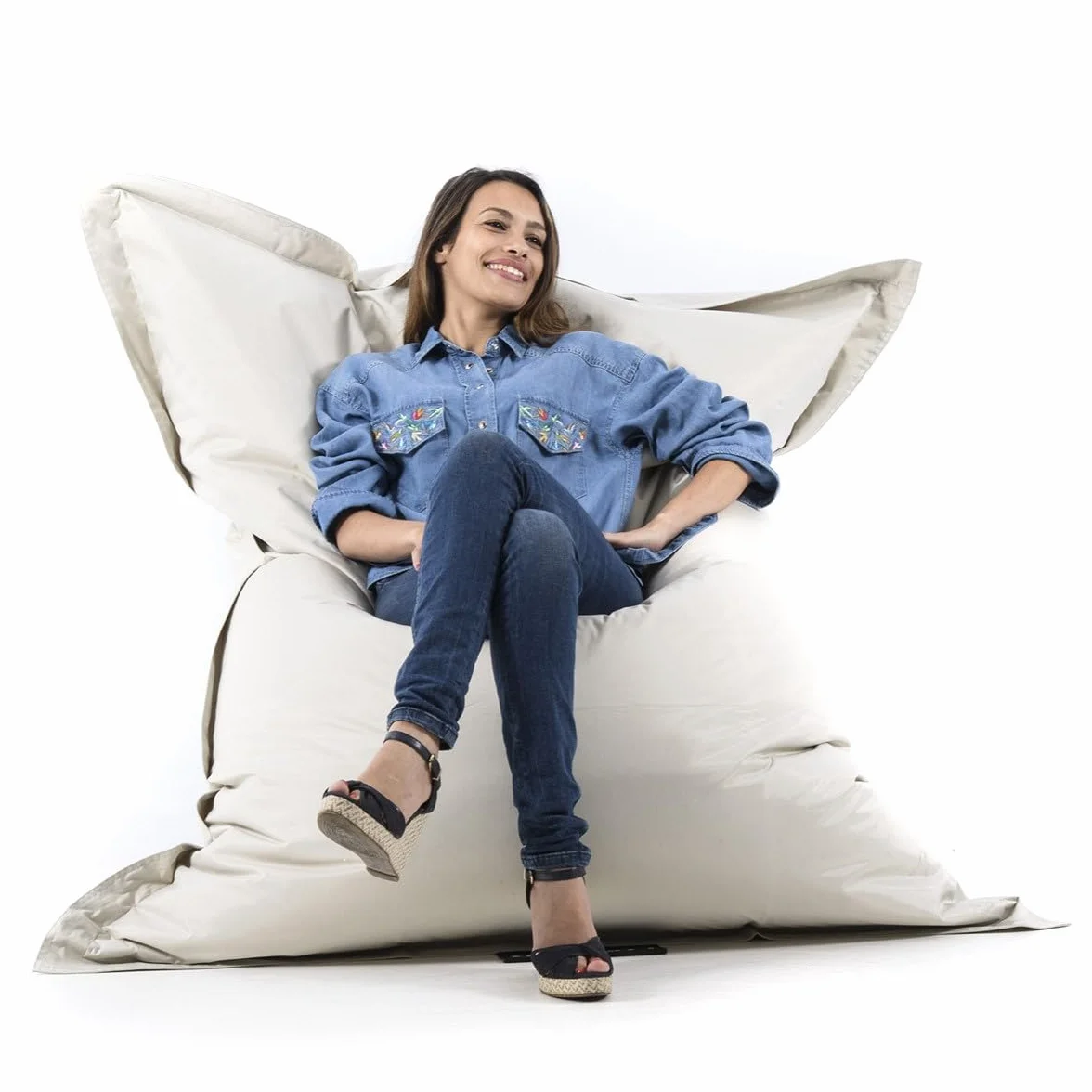 LiveDeco Pouf Gigante Beige BiG52 Classic
