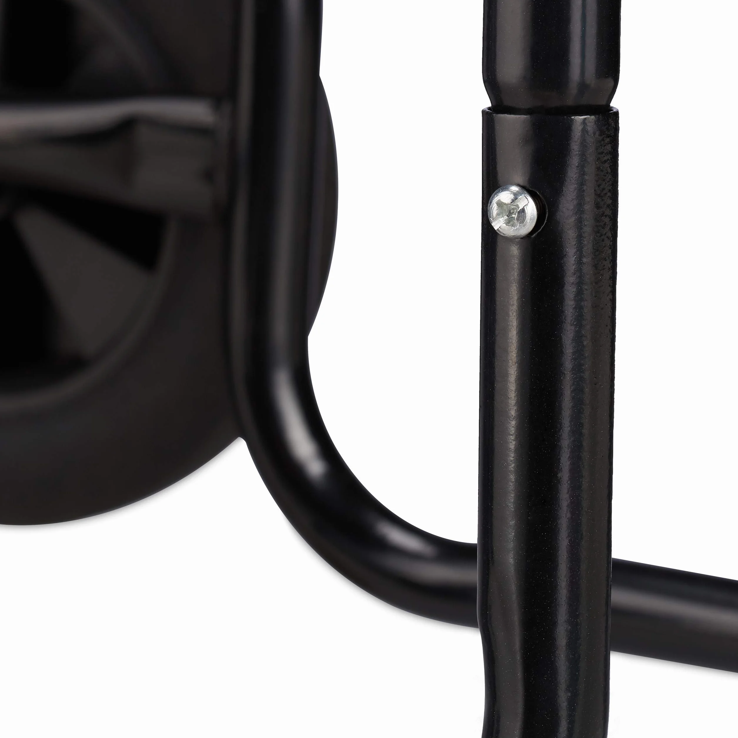 Relaxdays Carrello per Legna in Acciaio con 2 Ruote, Capacità di Carico 60 kg, Nero
