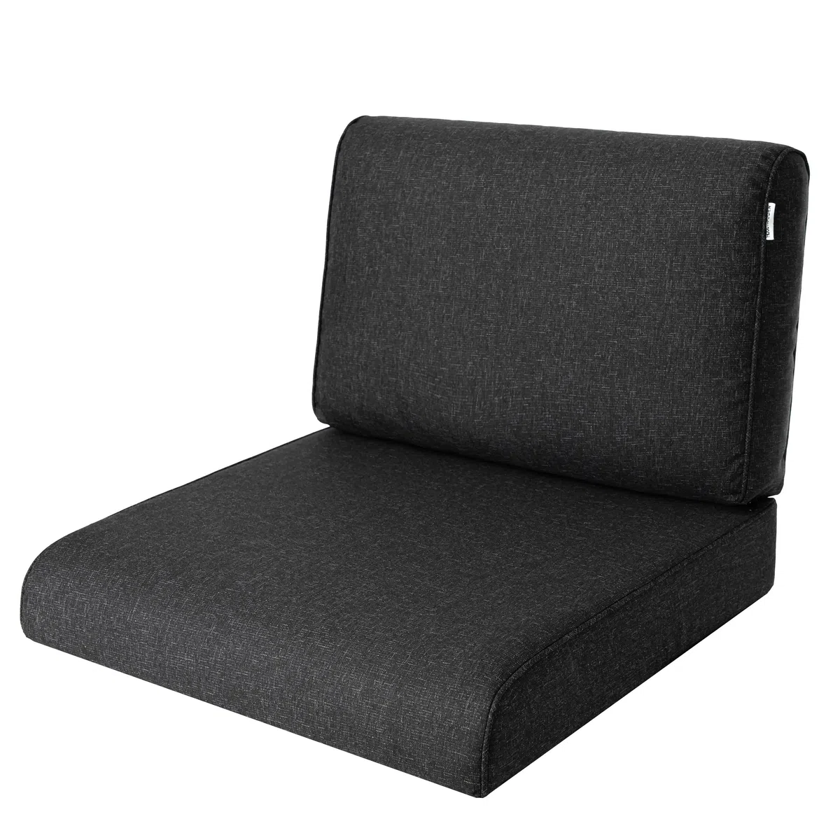 Cuscino per esterni 60 x 60 cm, colore nero, per mobili da balcone, altalena e salotto per esterni, modello NEL per giardino e terrazza