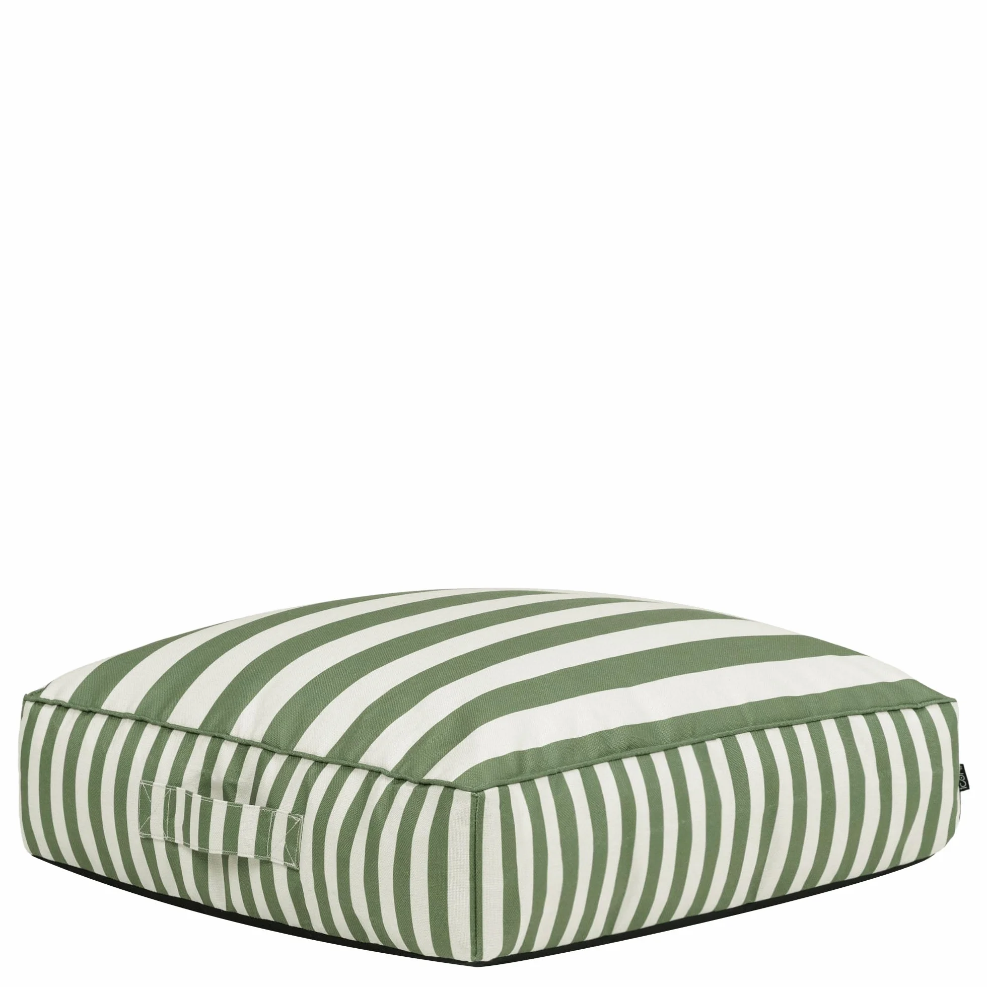 icon Striscia Solus Pouf Poggiapiedi, Verde, Pouf de Esterno, Tessuto Resistente All'acqua, Piccolo Pouf Sacco con Riempimento Incluso, Gardino, Sedia de Gardino, Mobili da Gardino, Terrazza