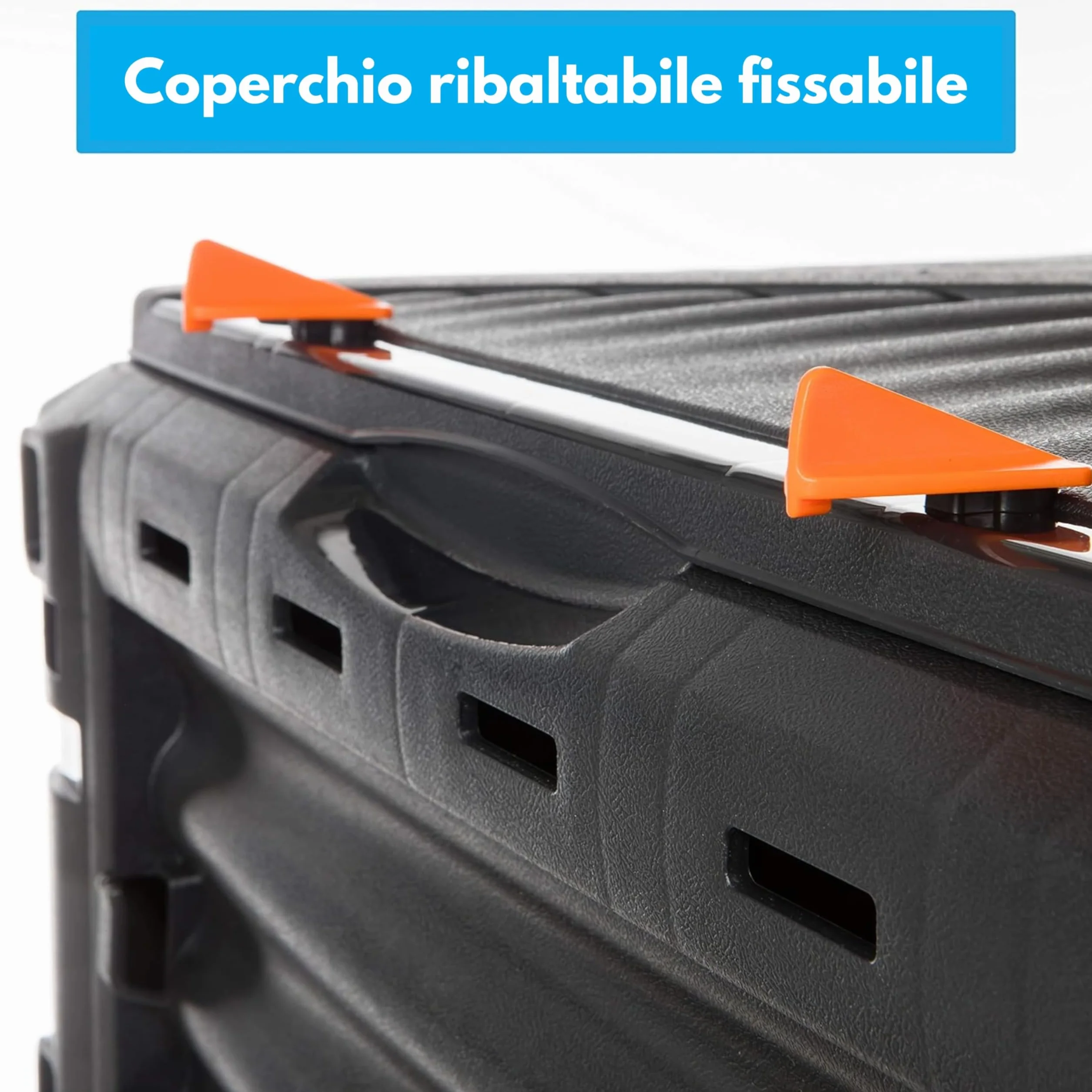 2friends Composter Compostiera Rapida in Plastica Robusta, con Coperchio a Cerniera, 300 Litri (A 83 x L 61 x P 61 cm), Compostiera Termica per Compost di Rifiuti di Giardino e Cucina, 100% Plastica R
