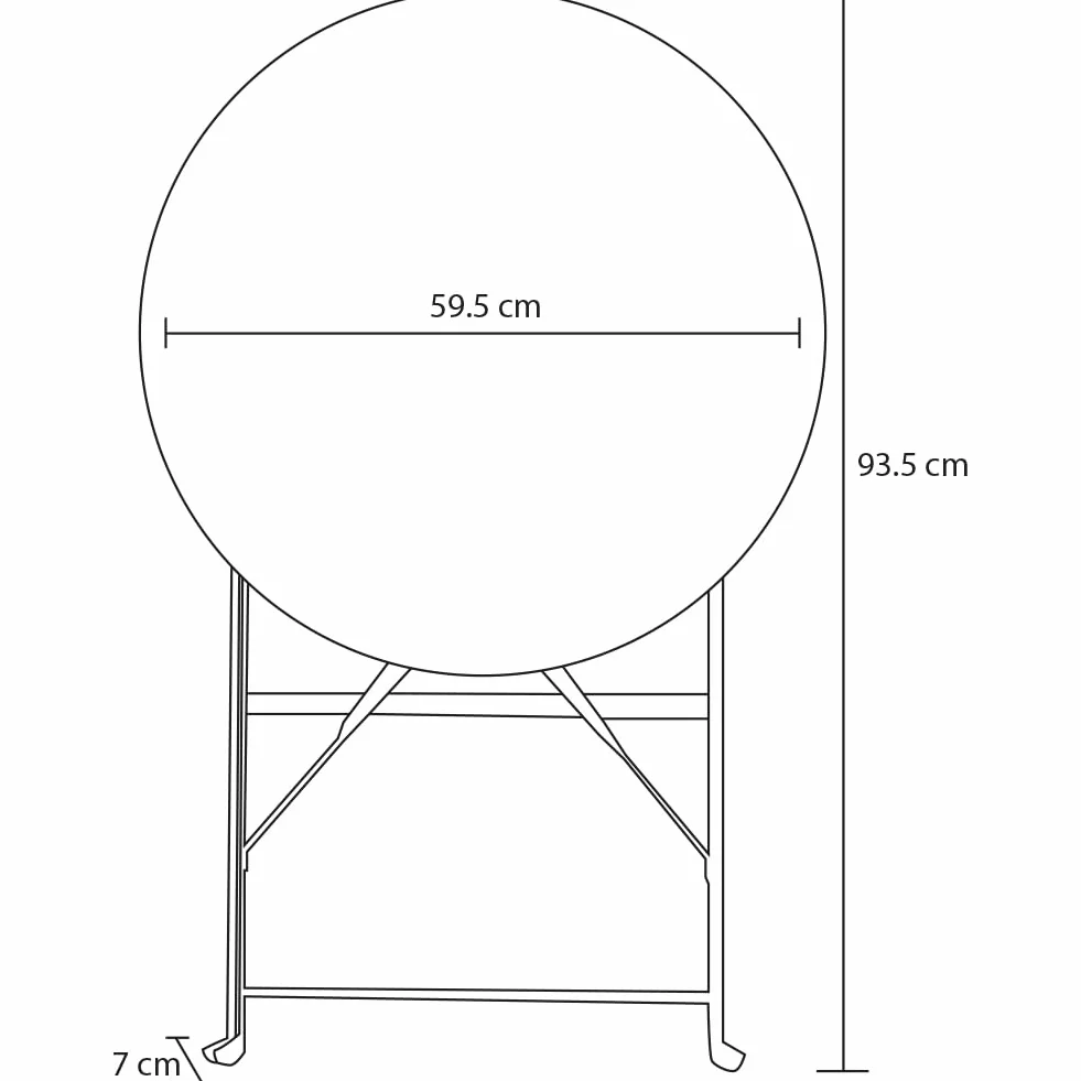 Shally Dogan Set 3 Pezzi Giardino Pieghevole Modello Parigi Tavolo 2 Sedie Acciaio Bistrat Balcone Patio