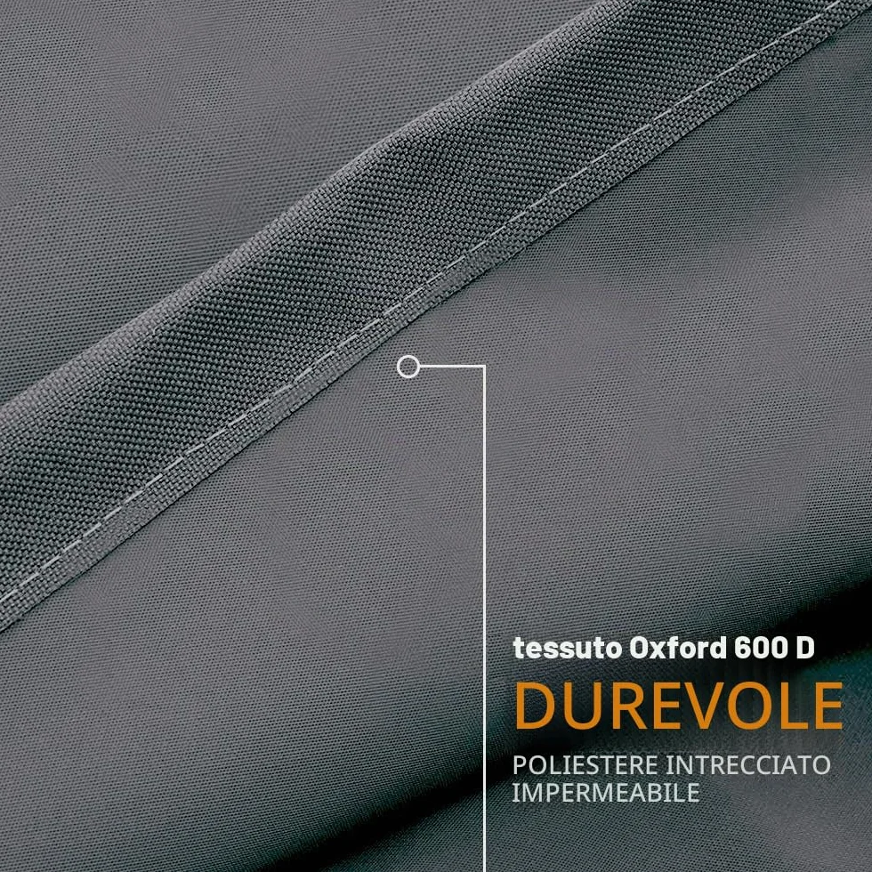 Borsa portaoggetti per cuscini da giardino impermeabile, impermeabile alla polvere, anti-UV, resistente tessuto Oxford 600D, custodia per albero di Natale, XXL, 175 x 80 x 60 cm