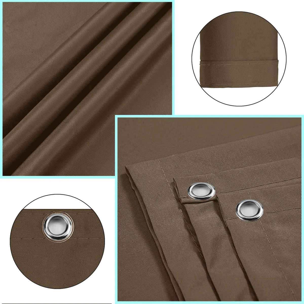 Copertura per Balcone Impermeabile 80x1200cm Telo di Rivestimento Poliestere Marrone