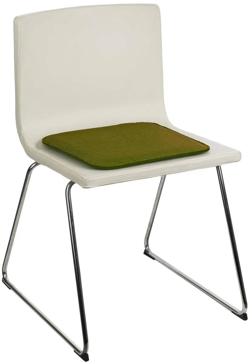 Cuscino per sedia in feltro 35 x 35 x 2 cm verde scuro 6 pezzi
