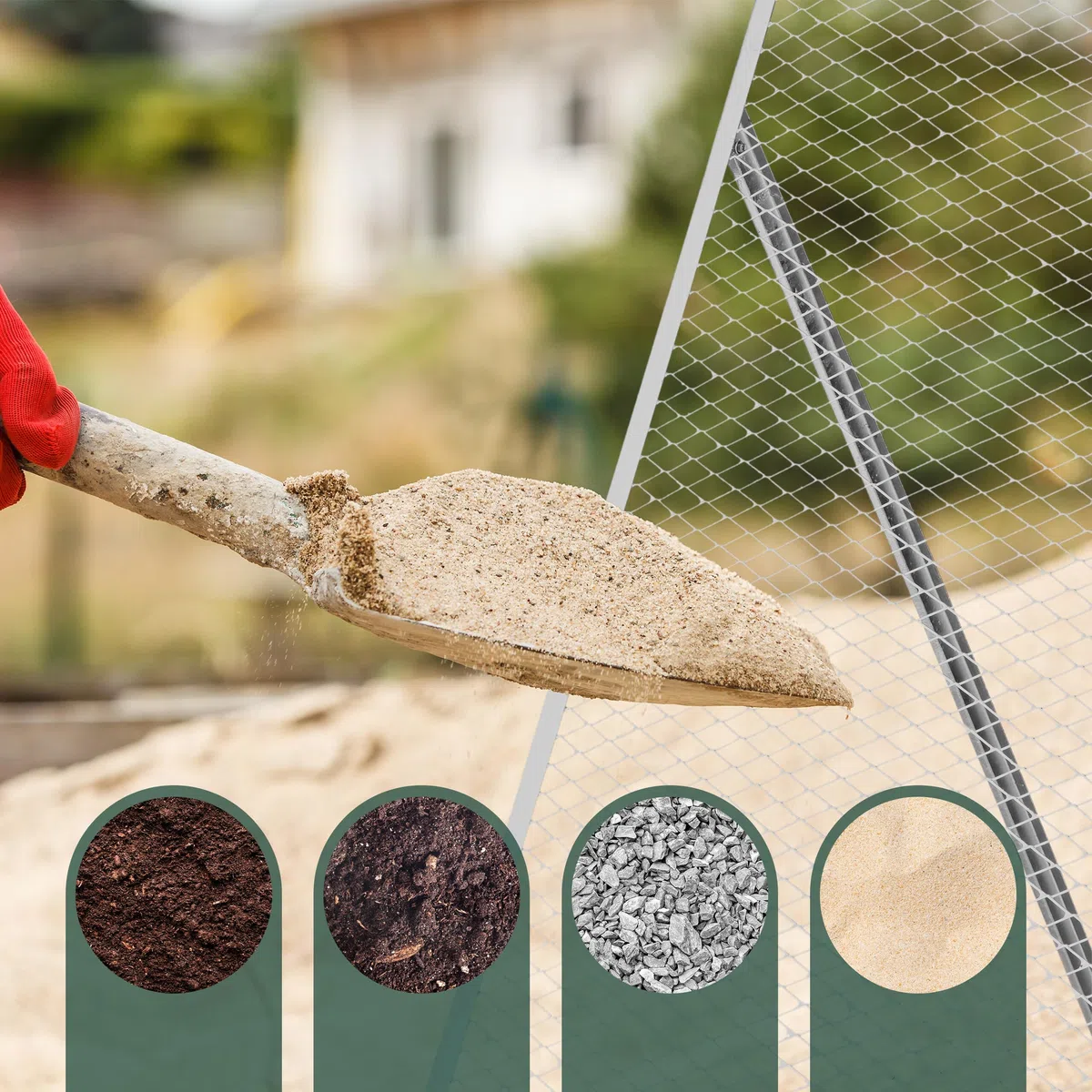 Relaxdays Setaccio per Terreno Giardino 100 x 60 cm Rete Acciaio Zincato 15 x 25 mm Compost