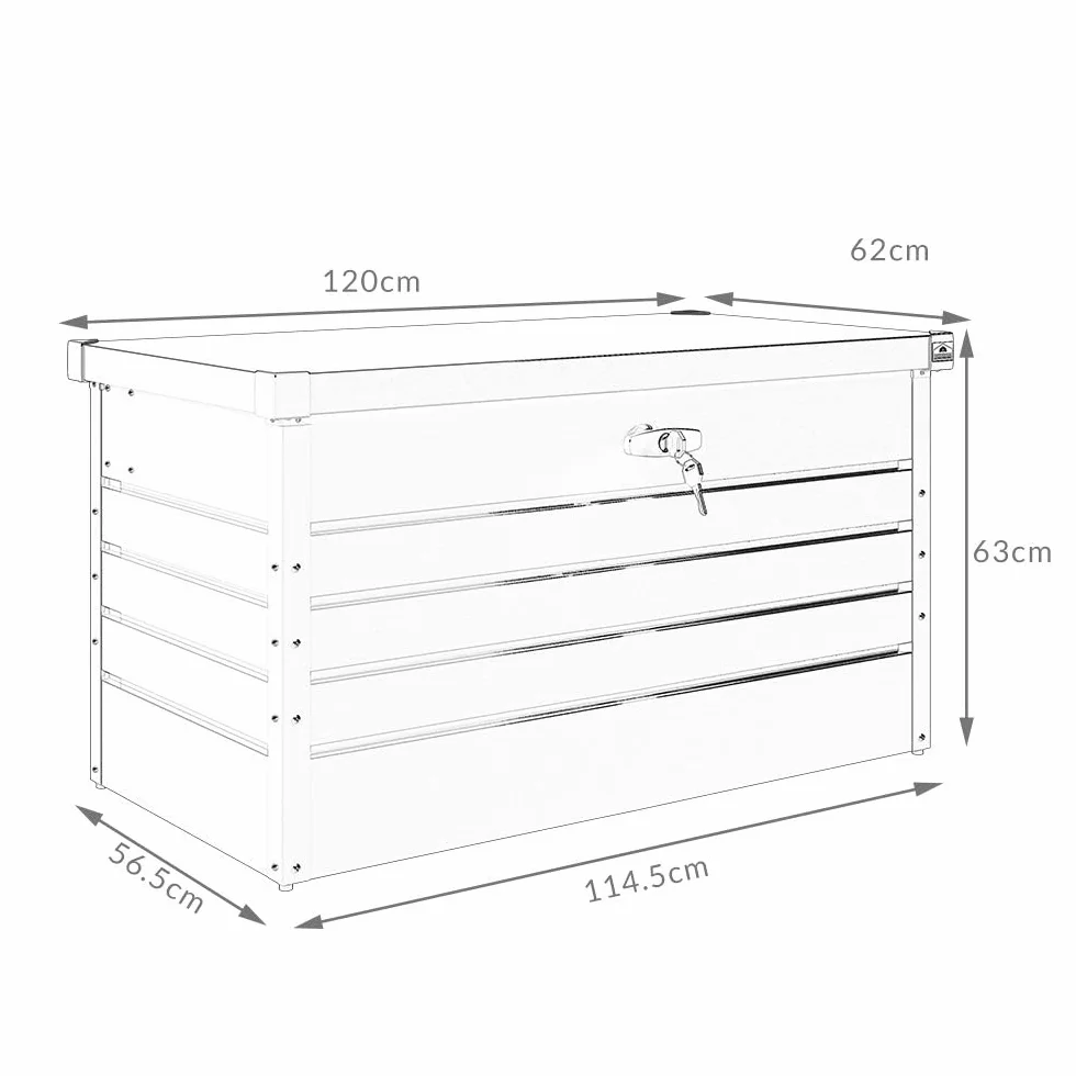 Gardebruk® Baule da Esterno con Coperchio 2 Chiavi 385L Cassapanca Contenitore Box Porta Attrezzi Bauli Giardino Contenitori Cuscini Box Utensili