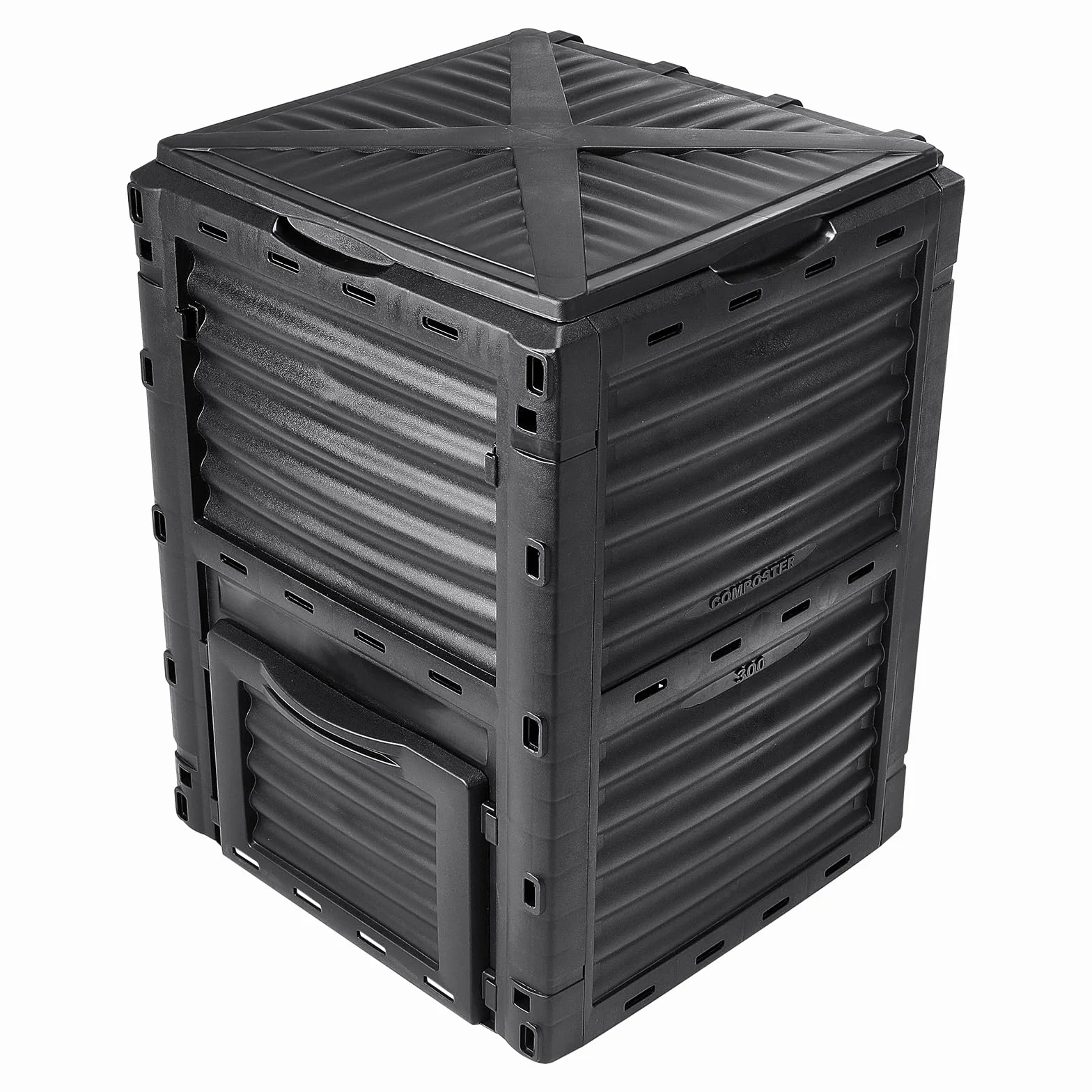 VEVOR Compostiere da Giardino 300 L Contenitore per Compost Esterni Senza BPA