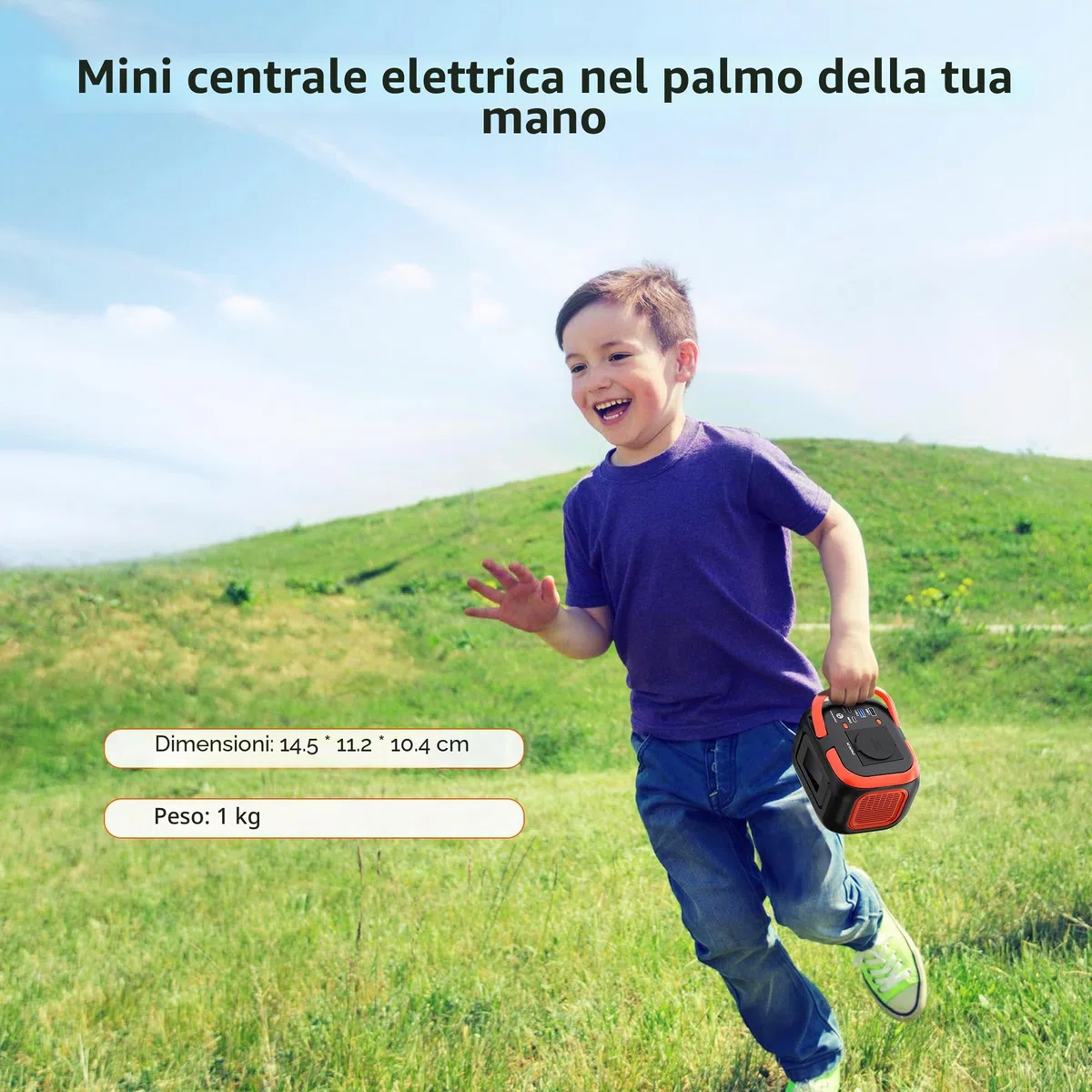 SinKeu Powerstation portatile 97 Wh, 26400 mAh, mini generatore con presa AC da 120 W, 230 V, 12 V, DC, porte USB per cellulare, laptop, alimentazione mobile, batteria per campeggio, viaggio