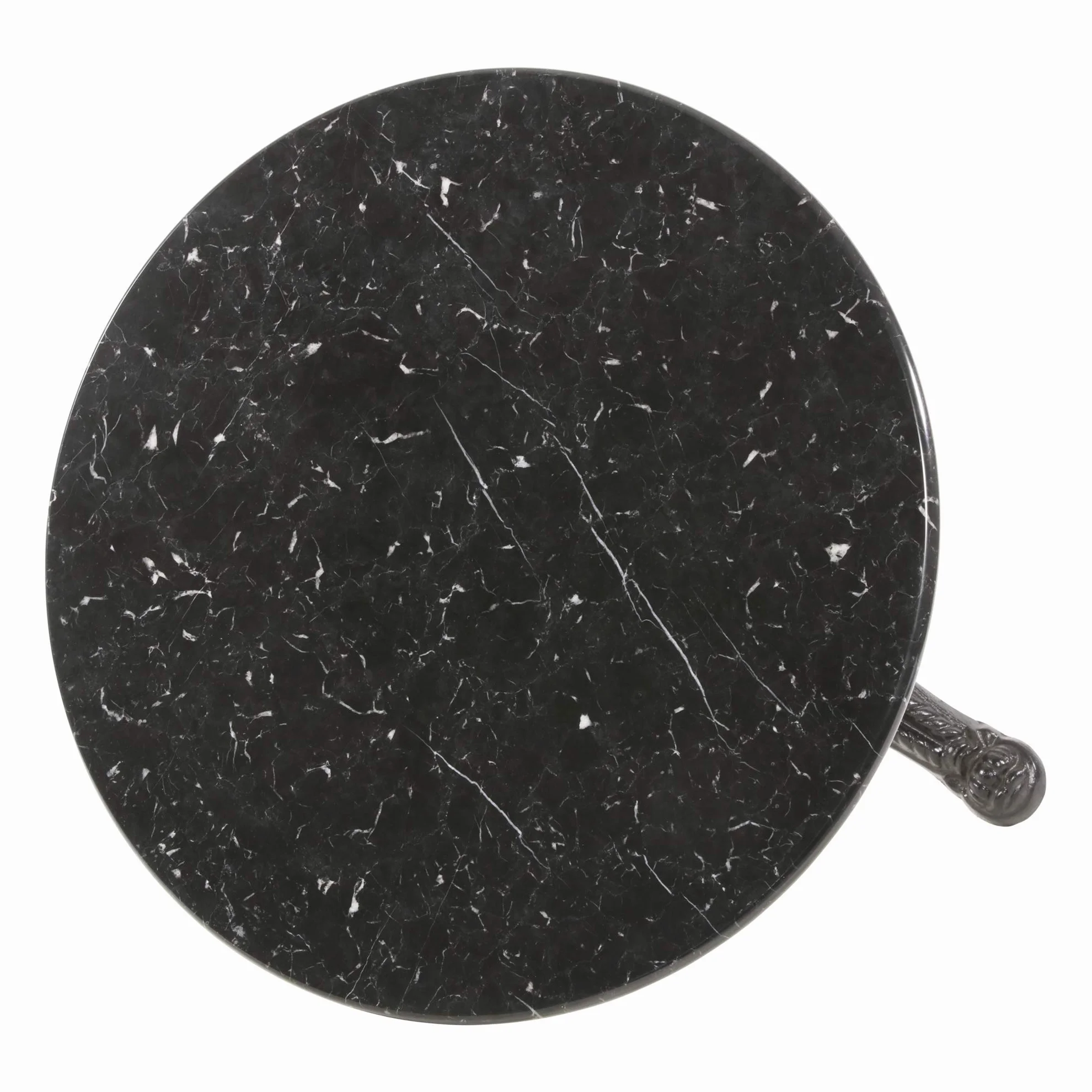 Tavolo da bistrot Gastro in marmo con base in ghisa, diametro 60 x 73 cm, nero