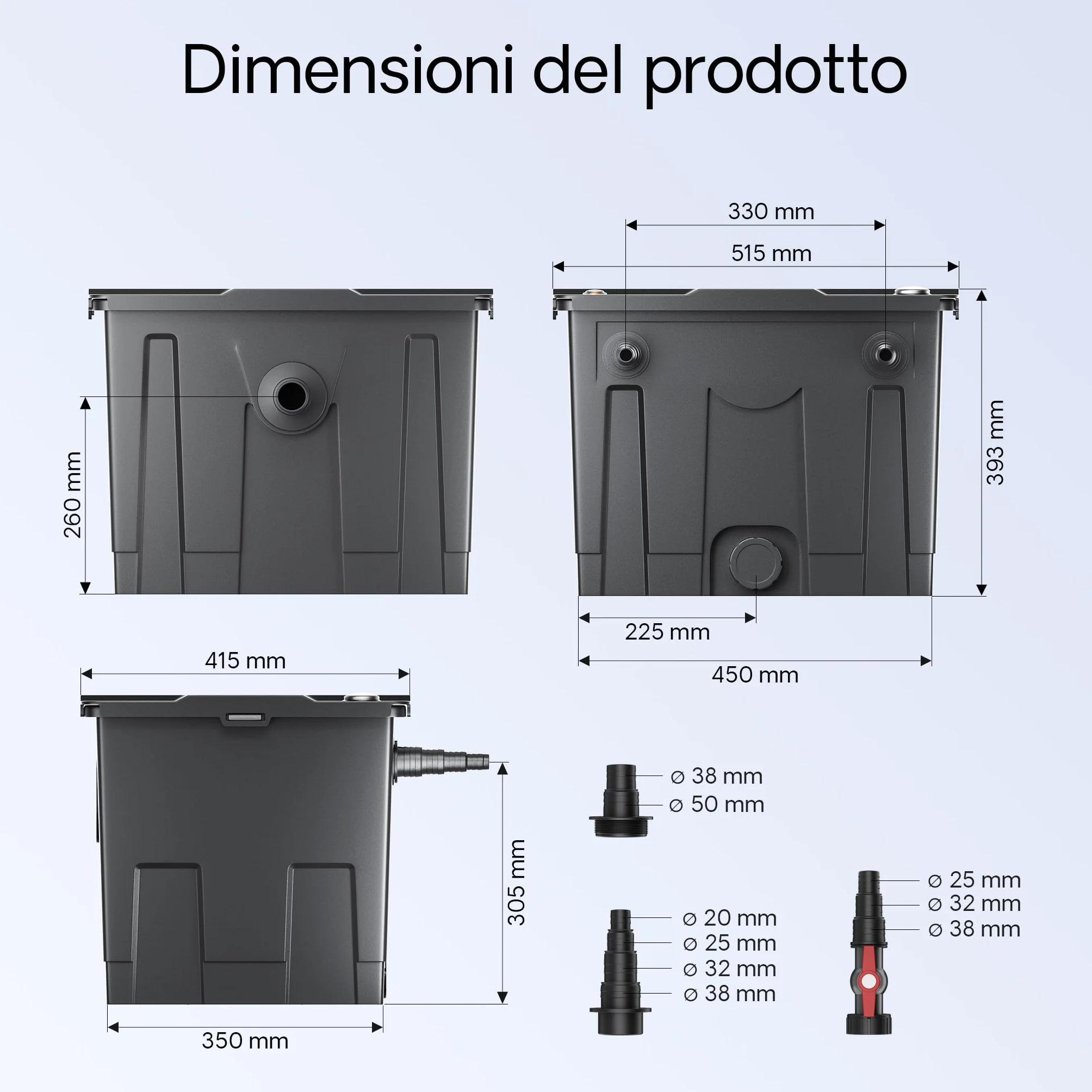 Set per laghetto SunSun CBF-350 CUV-236 36W NEO6000 Pompa Tubo