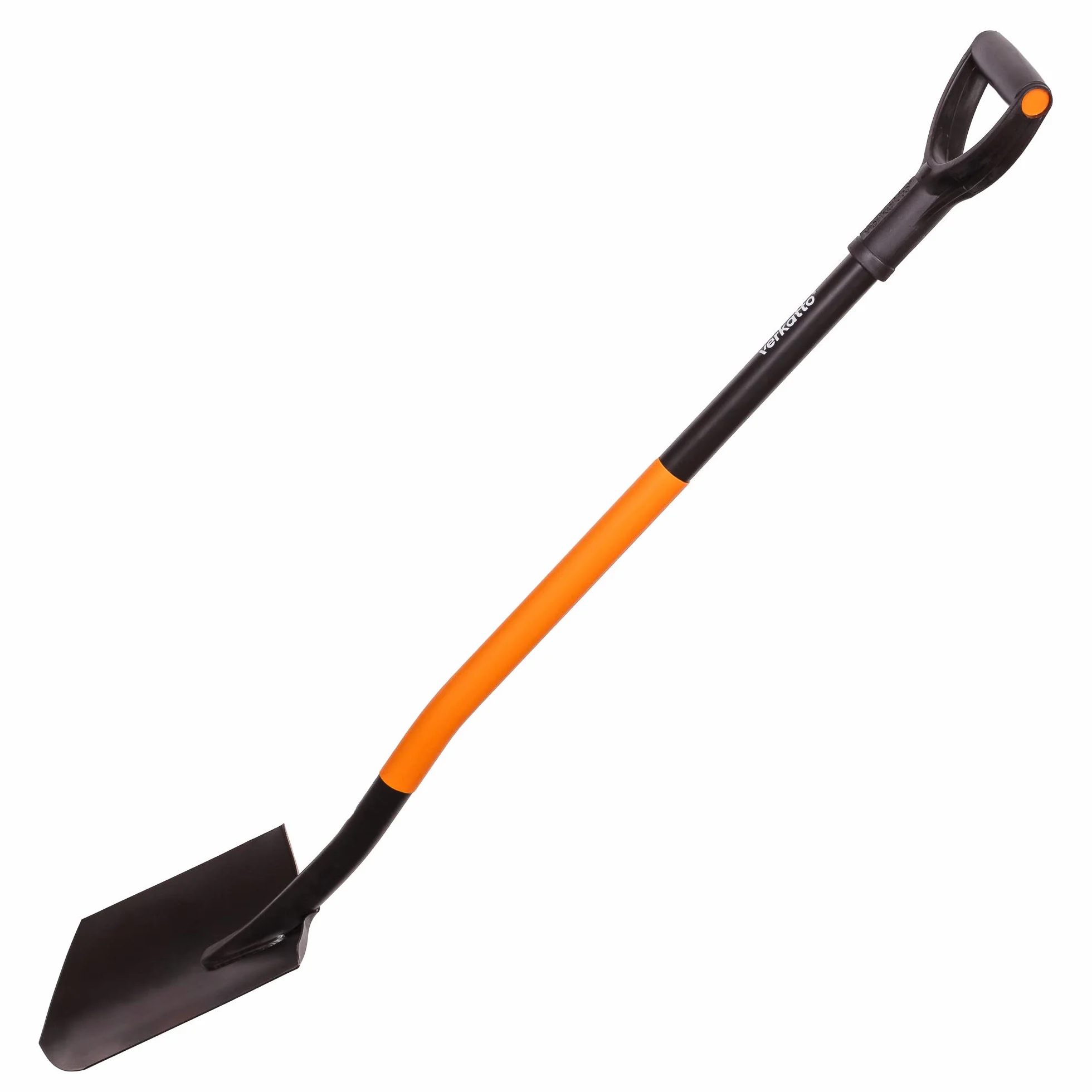 Mivos Vanga a Punta Ergonomica in Acciaio al Carbonio - Lunghezza 124 cm - Vanga da Giardinaggio per Scavare in Terreni Duri – Pala da Lavoro con Impugnatura a D – Made in EU