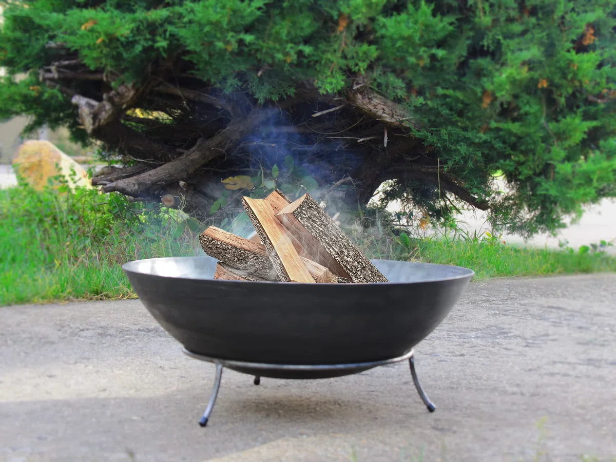 Köhko Braciere Marbela-XL, ca. 55 x 55 x 23 cm, in acciaio con 3 piedi, per barbecue, barbecue, campeggio, serata meravigliosa in spiaggia, giardino, terrazza, gillabend…