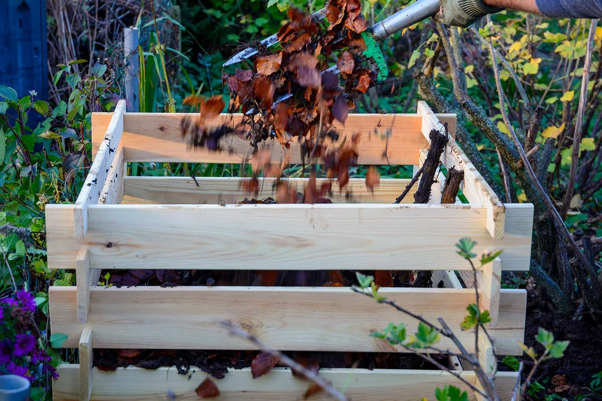 dobar® Green Label 58600FSCe Compostiera Stecki | Contenitore quadrato in legno massello | Compostiera da giardino 320 l | Kit | 78 x 78 x 78 cm |