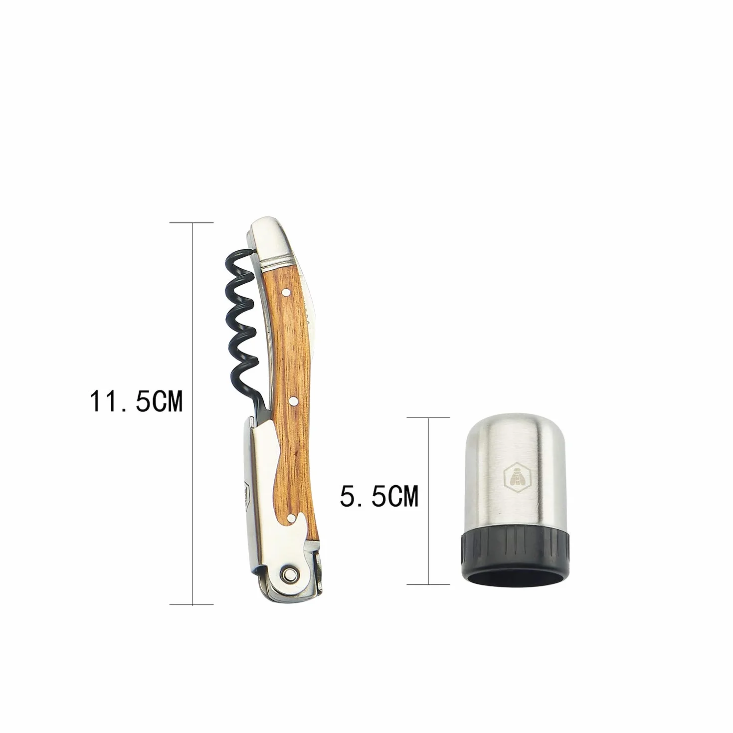 LAGUIOLE Set Completo da Picnic 18 Pezzi Coltelli Forchette Cavatappi Maniglie in Legno di Pino
