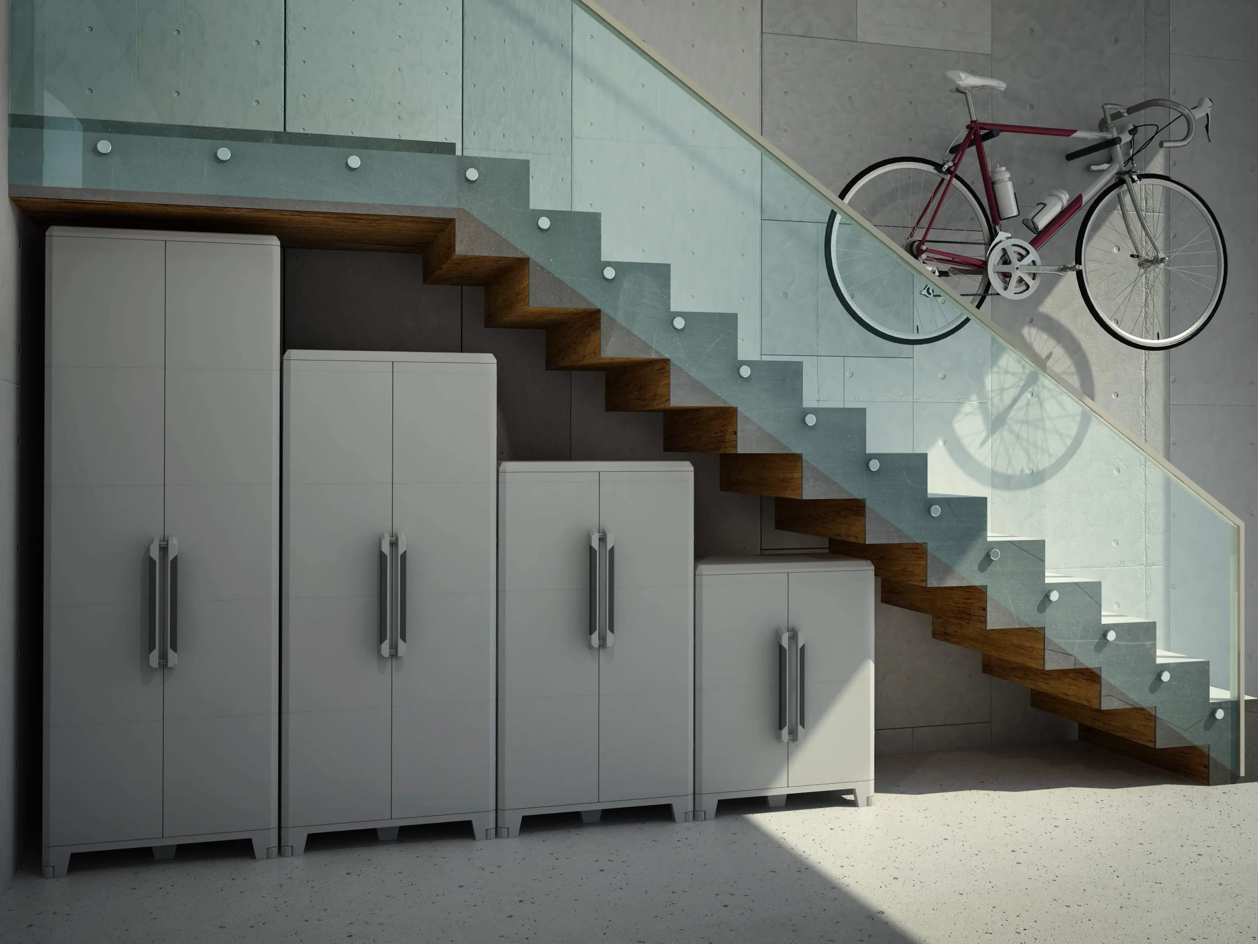 Terry, Transforming Modular 5, Armadio Multifunzionale Alto, da Esterno Interno, Due Ante. Materiale: Plastica, Dimensioni: 78x43,6x225,8 cm