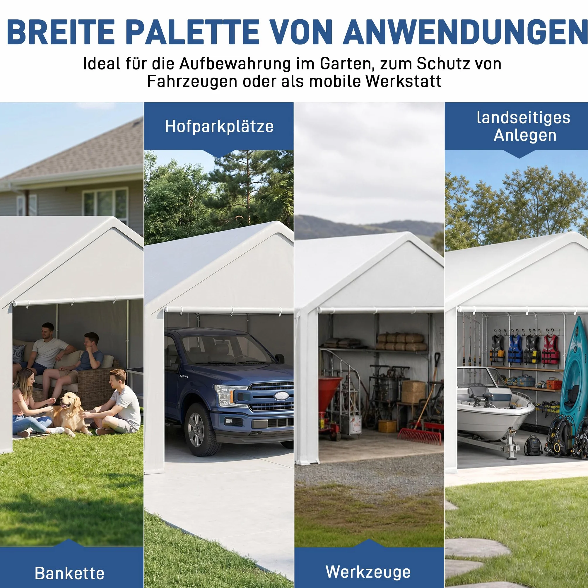 Tenda da magazzino ACXIN 3x4 m impermeabile telo in acciaio e PE per giardino attrezzi auto