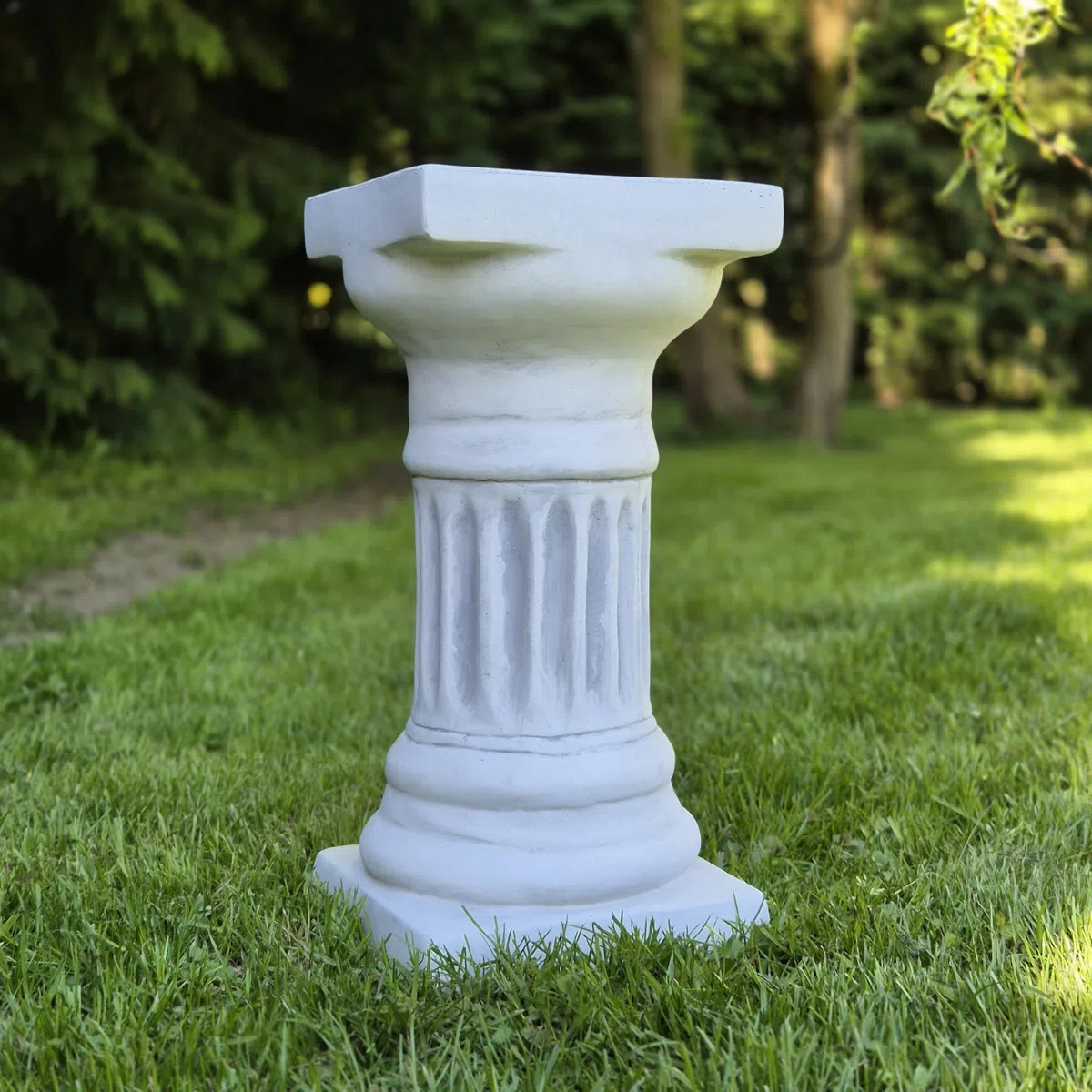 FABRIQ Colonna dorica pietra grigio anticato 39 cm 18x18 cm dekoracja ogrodowa odporna na warunki atmosferyczne