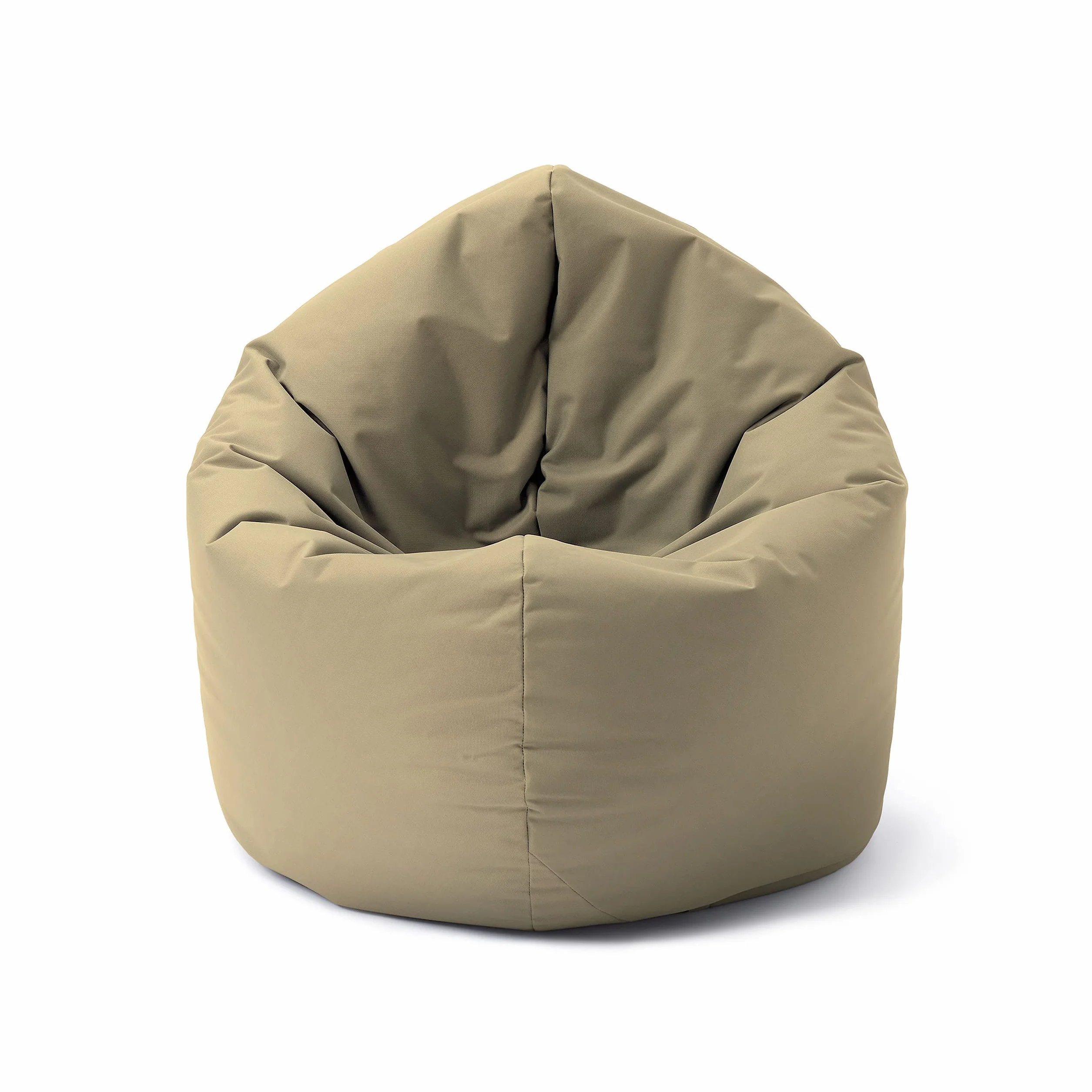 Lumaland Poltrona a sacco pouf rotondo 2 in 1 300 l 120 x 80 x 75 cm impermeabile beige