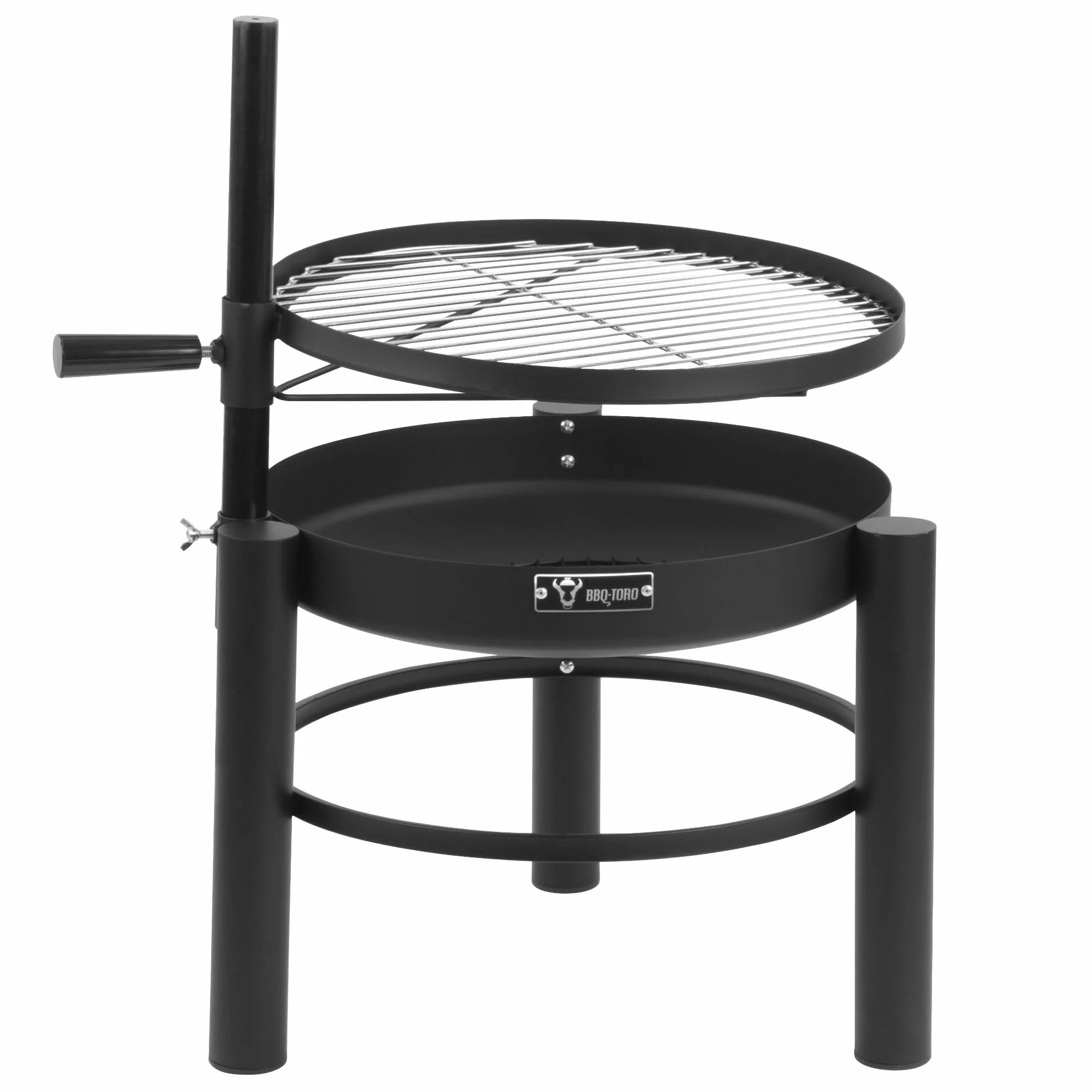 BBQ-Toro Braciere con griglia Ø 50 cm, 2in1, regolabile in altezza, a carbone, da esterno