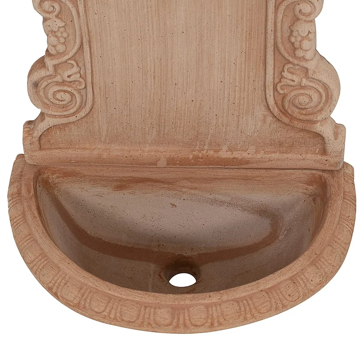 Fontana da giardino a muro Fontana terracotta 65x40x25 cm Made in Italy
