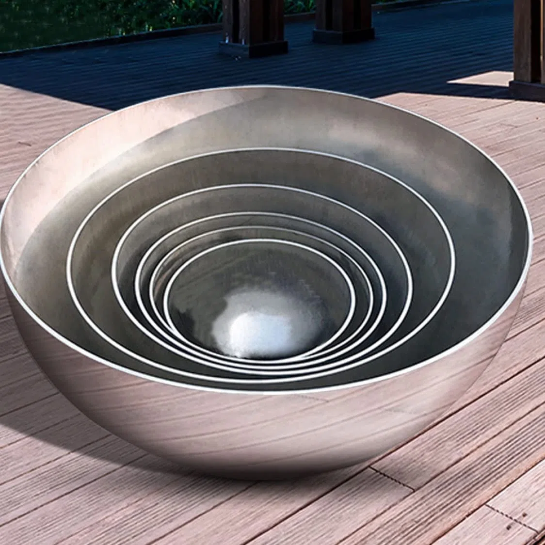 6 sztuk mezza sfera cava decorativa w ogrodzie z stali nierdzewnej lustrzana