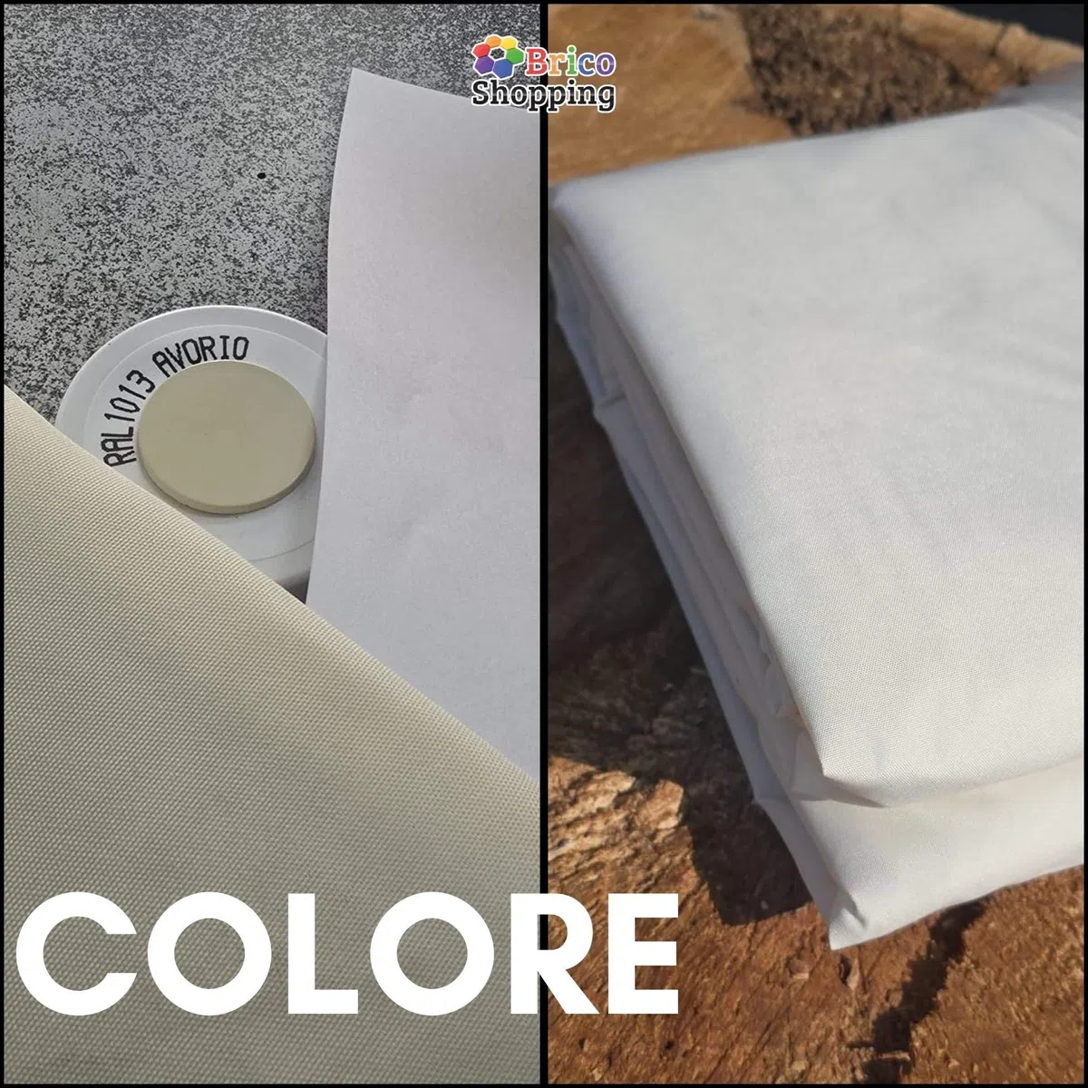 BricoShopping® Telo Ricambio Ombrellone Decentrato 3x4 m Impermeabile 250 gr/mq con Airvent, Copertura 280x380 cm con Tasche per Ombrellone a Braccio 8 Stecche in Legno