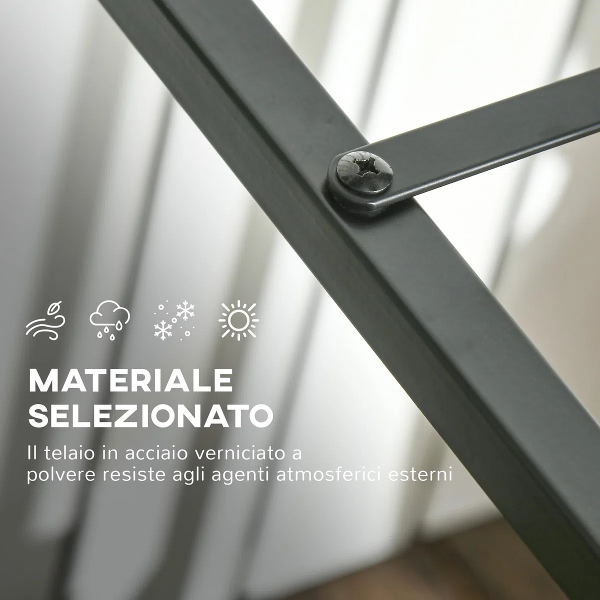 Outsunny Scaffale Portalegna in Acciaio 39x35x76cm Nero