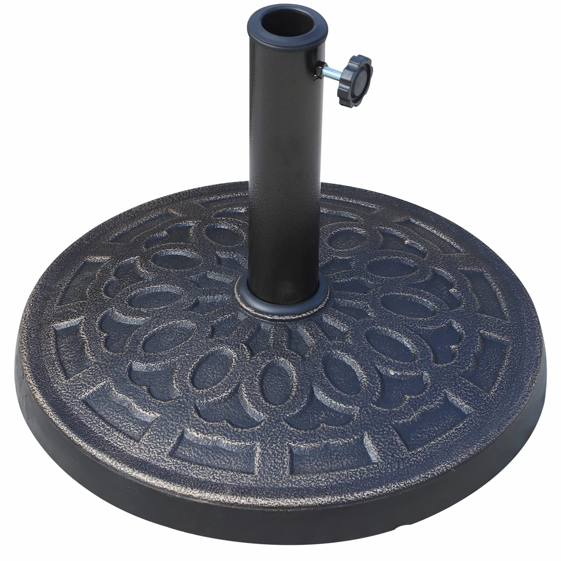 Outsunny Base per Ombrellone Rotonda da Giardino in Bronzo Φ44 x 34cm, Bronzo