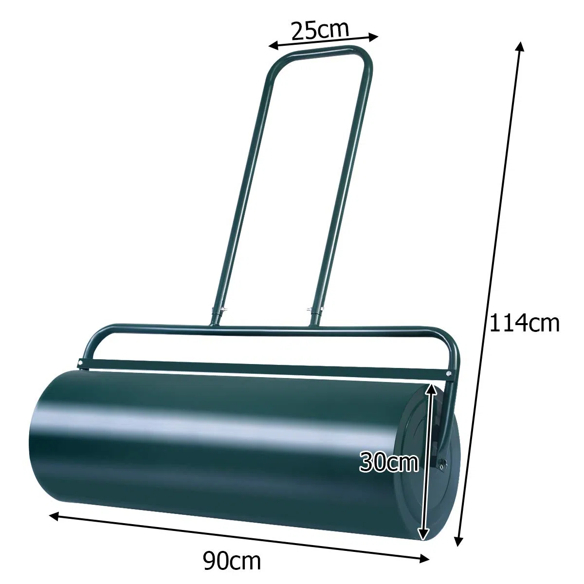 COSTWAY Rullo per Prato 90cm Ø30 63L Verde