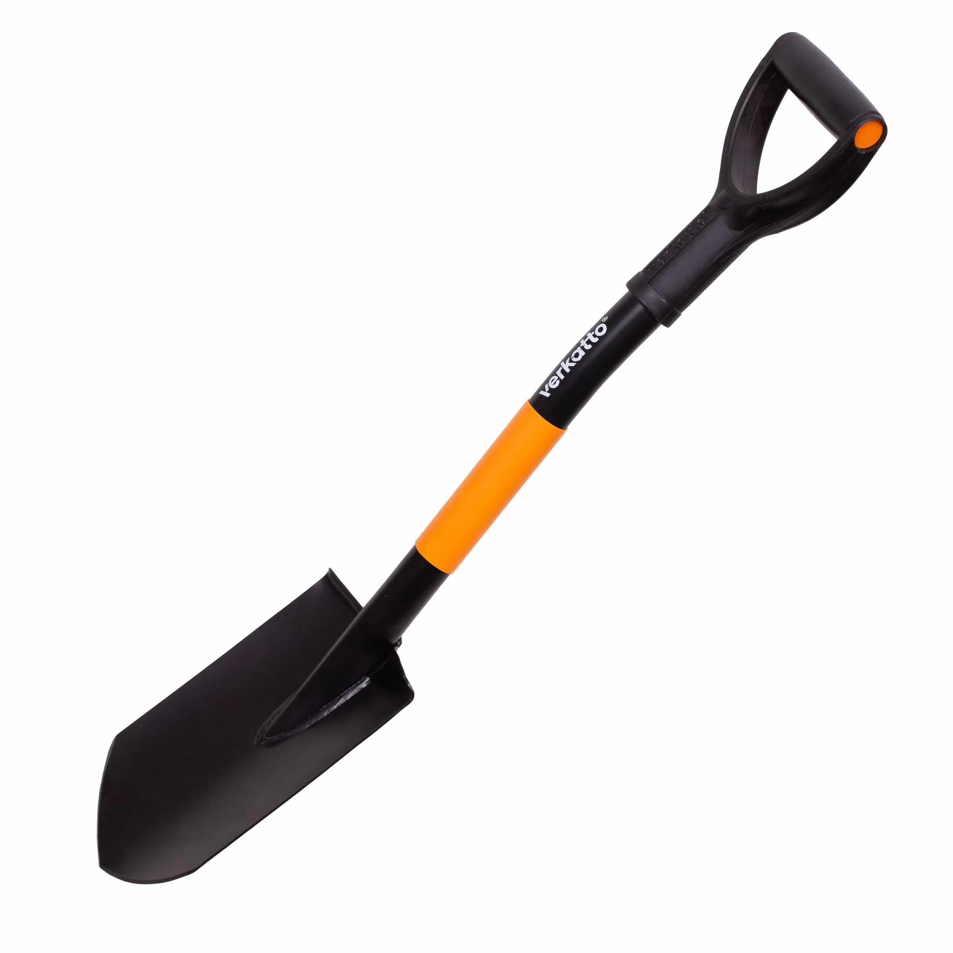 MIVOS Vanga a Punta in Acciaio Temprato - 75 cm - Mini Vanga Con Manico in Metallo e Manico a D - Pala da Giardino - Piccola per Lavori di Giardinaggio e Costruzione - Made in EU