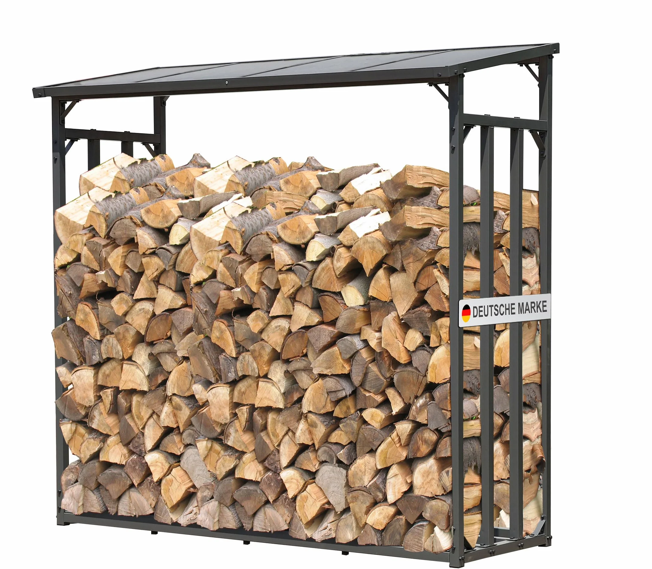 Scaffalatura in Metallo per Legna da Ardere 185x70x185 cm 2,3 m3 Antracie