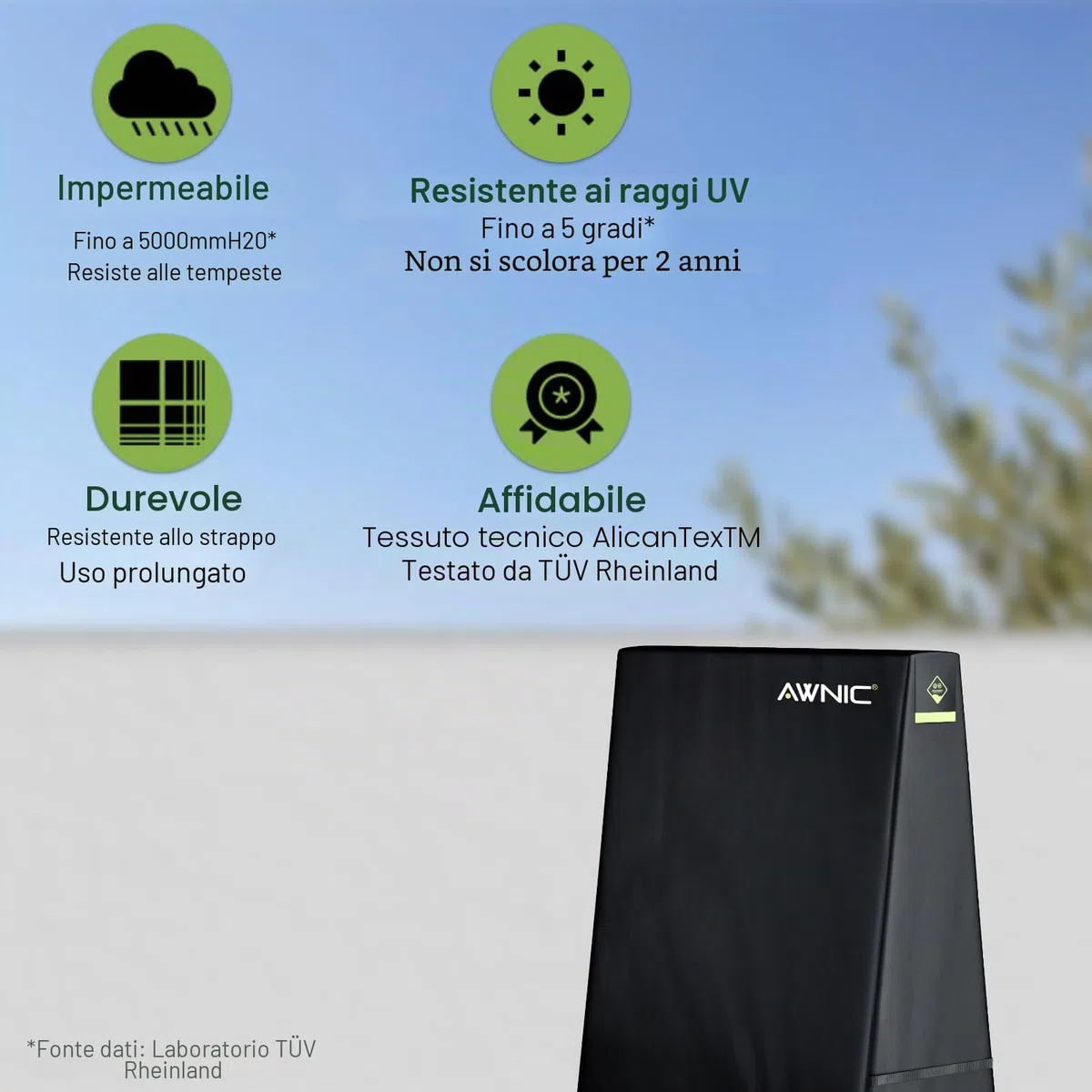 AWNIC Custodia protettiva per tavolo da ping pong impermeabile