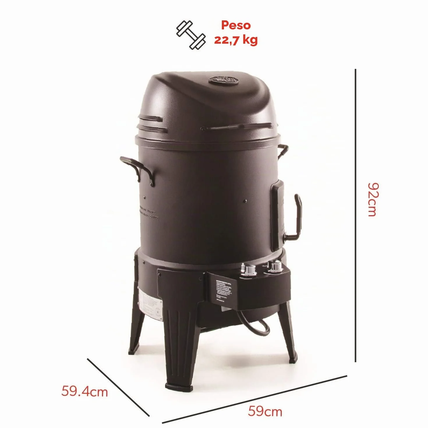 Char-Broil Big-Easy Smoker, Roaster i Grill, Czarny