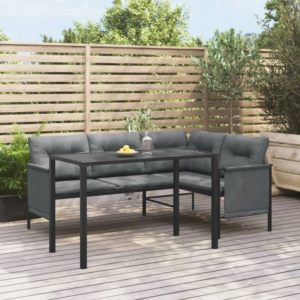 vidaXL Tavolo da Pranzo da Giardino Antracite 110x54x70 cm Acciaio, Tavolo da Giardino, Tavolo da Pranzo, Tavolo da Esterno, Tavolo, Tavolo da Patio