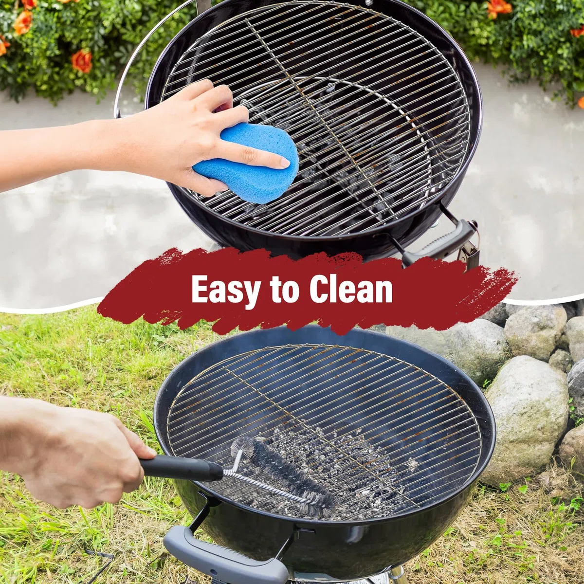 Griglia per Barbecue Rotonda in Acciaio Inossidabile Ø54,5 cm per griglia weber 57 cm, pezzi di ricambio per griglia tonda per barbecue weber 57 cm, One-Touch, Master-Touch - non pieghevole