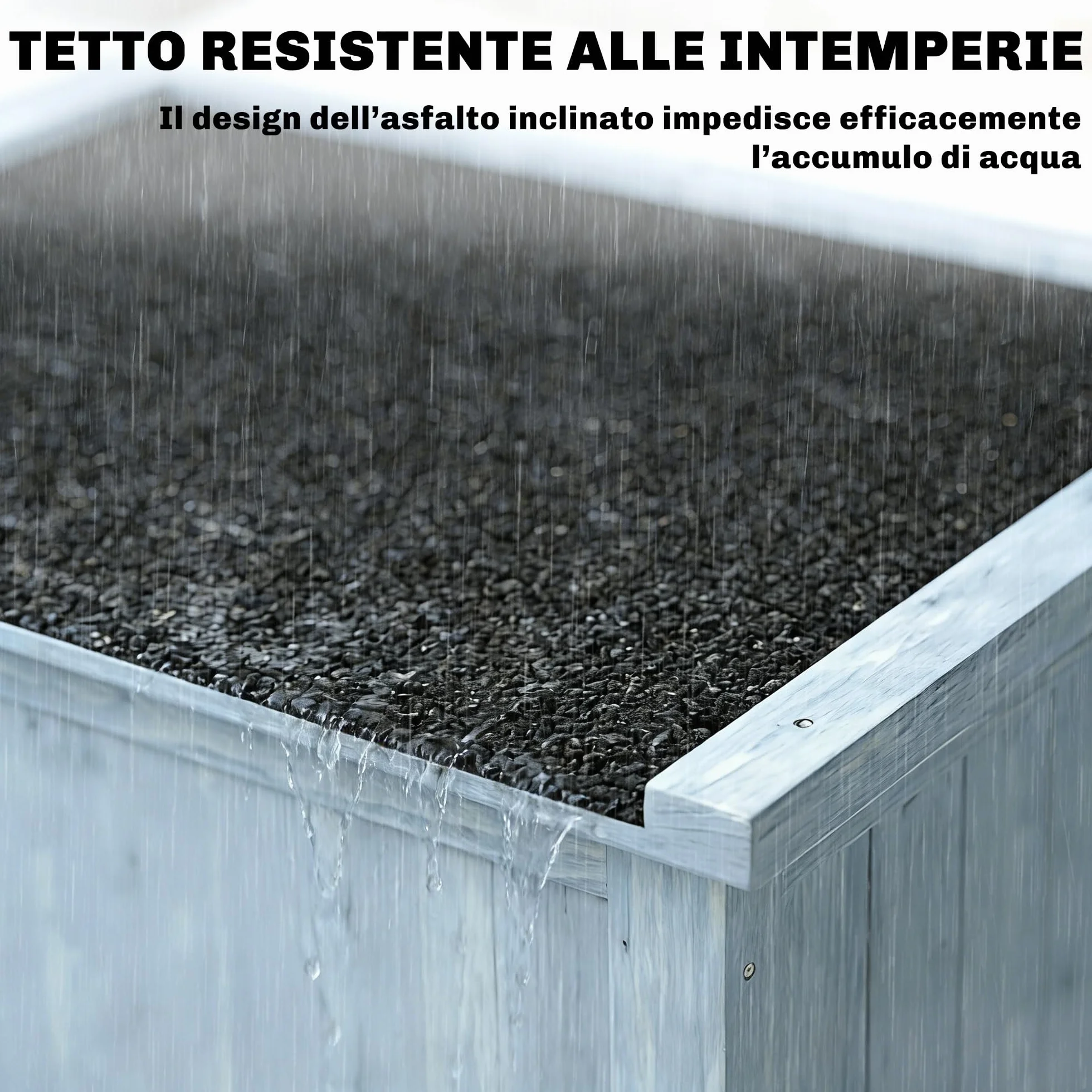 Outsunny Armadio da Giardino in Legno di Abete con Kit Antiribaltamento, Casetta Porta Attrezzi da Esterno con 2 Ante Bloccabili, 2 Ripiani, 10 Ganci, Tetto Inclinato Asfalto, 85x54x170 cm, Grigio