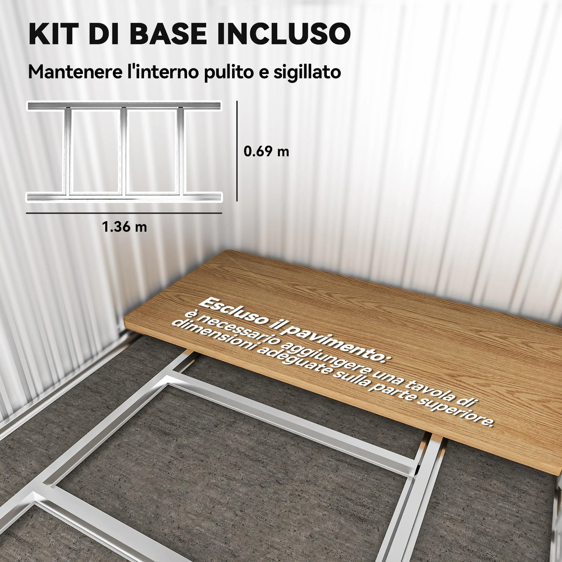 Outsunny Casetta da Giardino 1.7m² in Acciaio Zincato con kit Fondazione, Capanno da Giardino Porta Attrezzi con Tetto Inclinato, 4 Prese d'Aria, Porta Scorrevole, 152x132x188 cm, Grigio Scuro